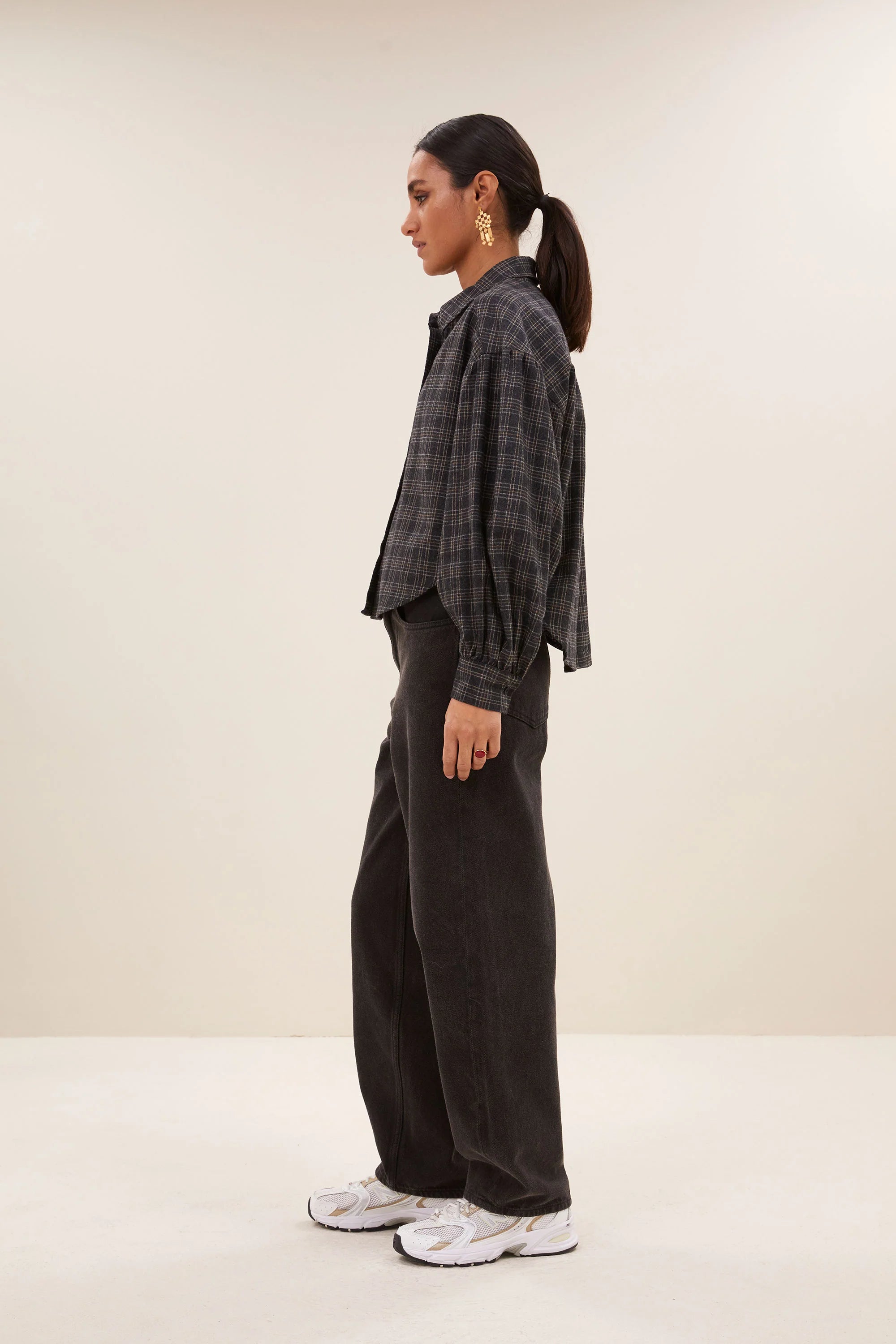 Check Blouse "Sara Short"