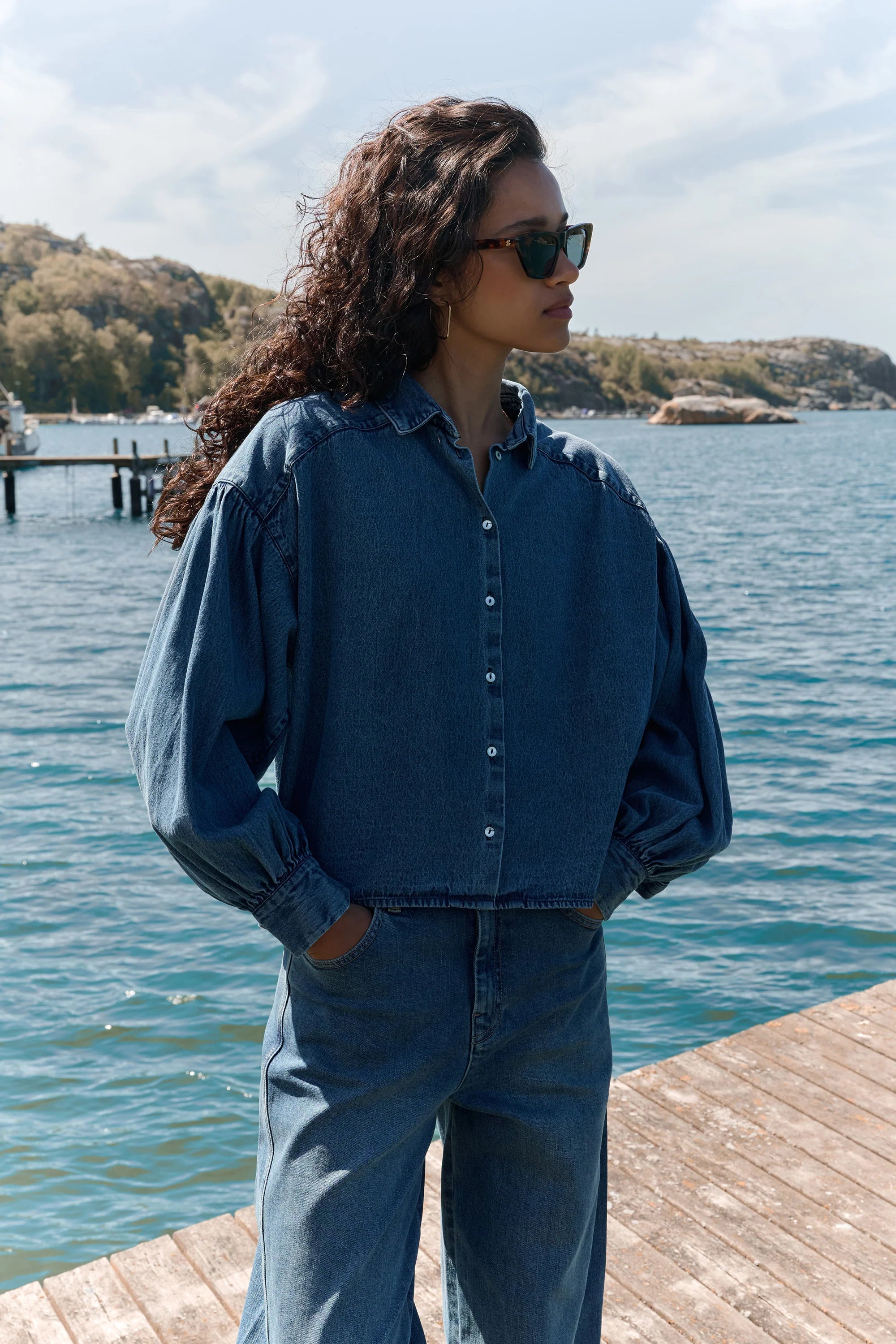 Denim Blouse "Sarah Short"