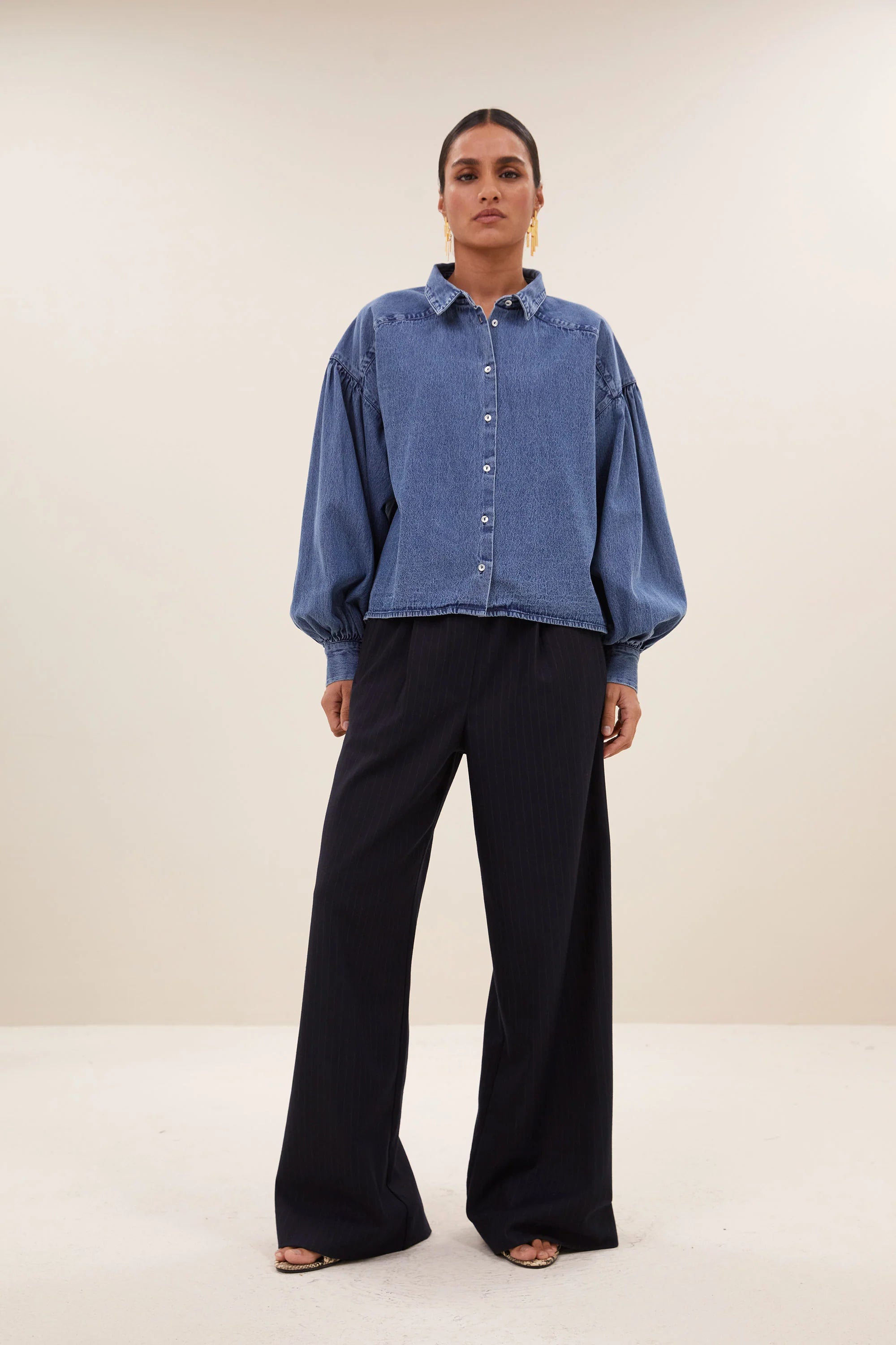 Denim Blouse "Sarah Short"