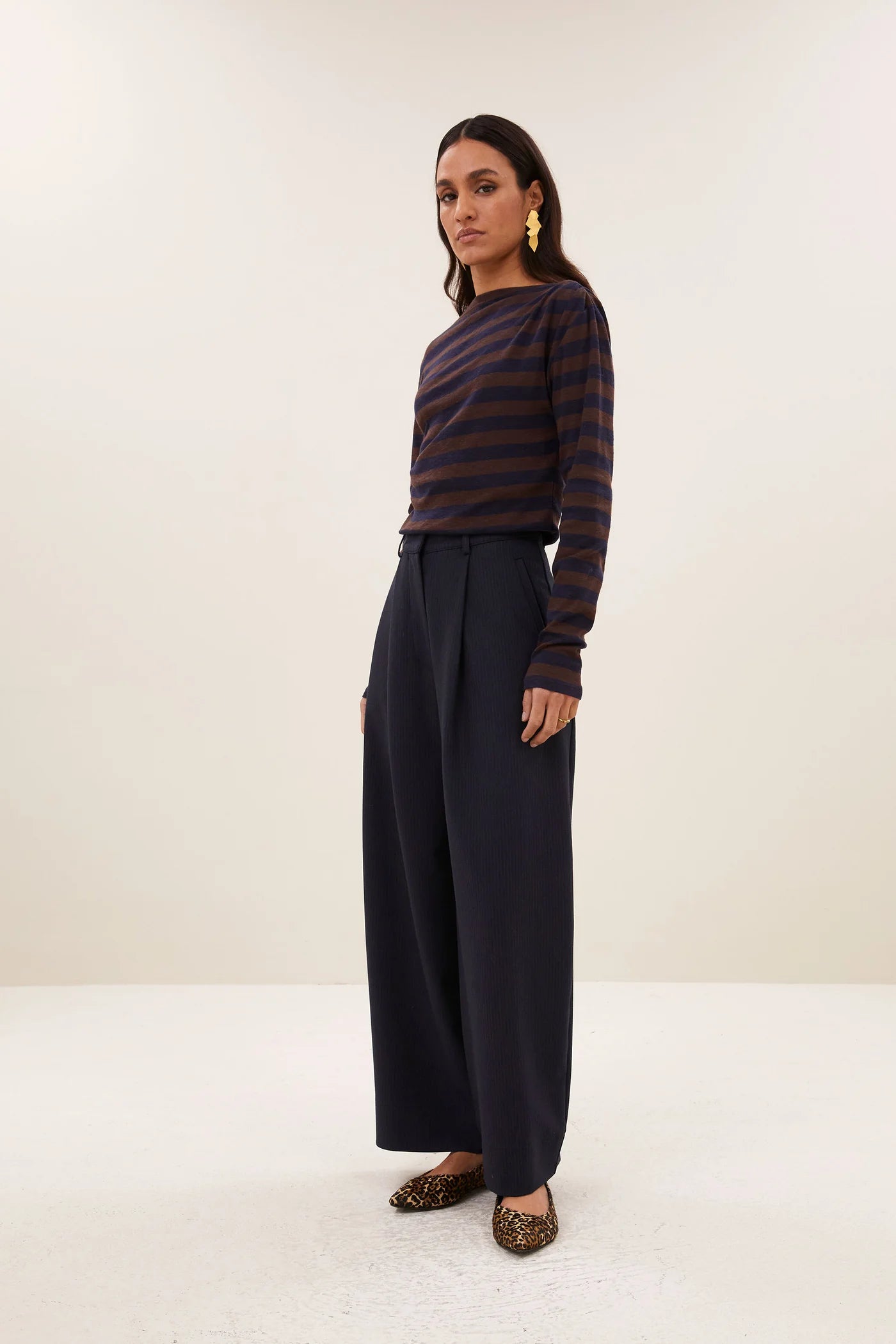 Pants "Frida Coopper Stripe" copper stripe