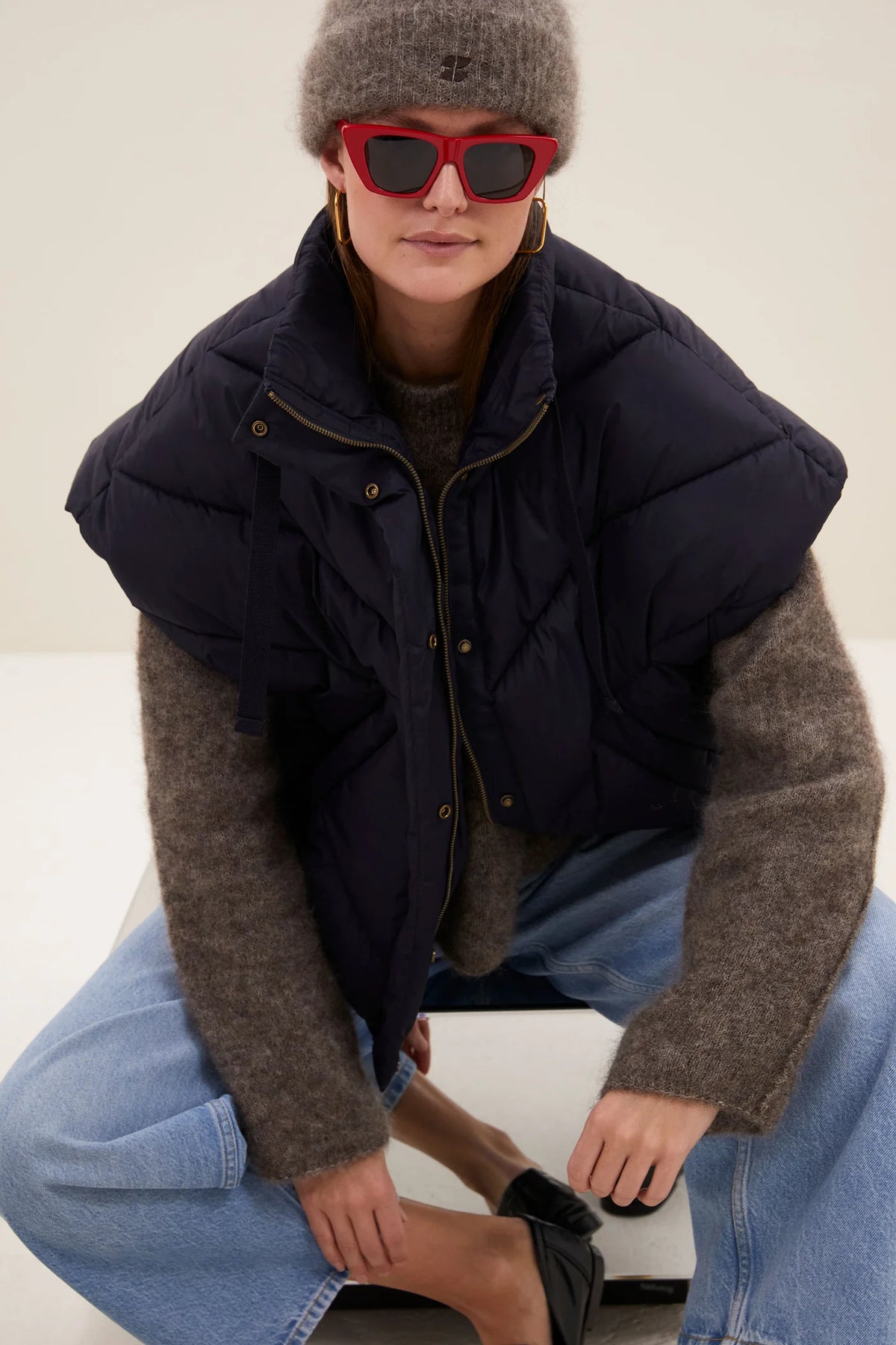 Sleeveless Jacket "Franky" midnight