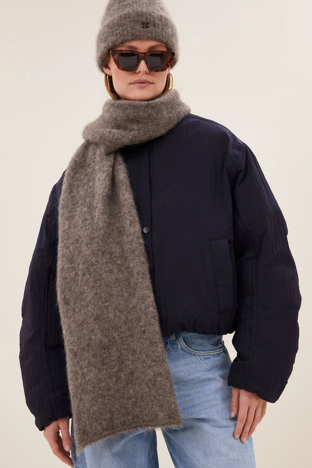 Scarf "Leah Norton" dark biscuit