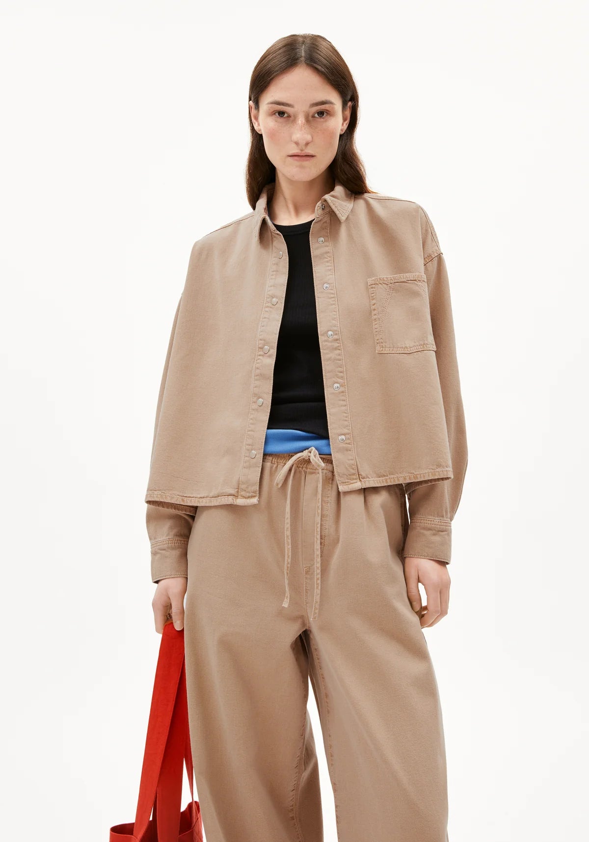 Jeansbluse "Nalaani" true camel