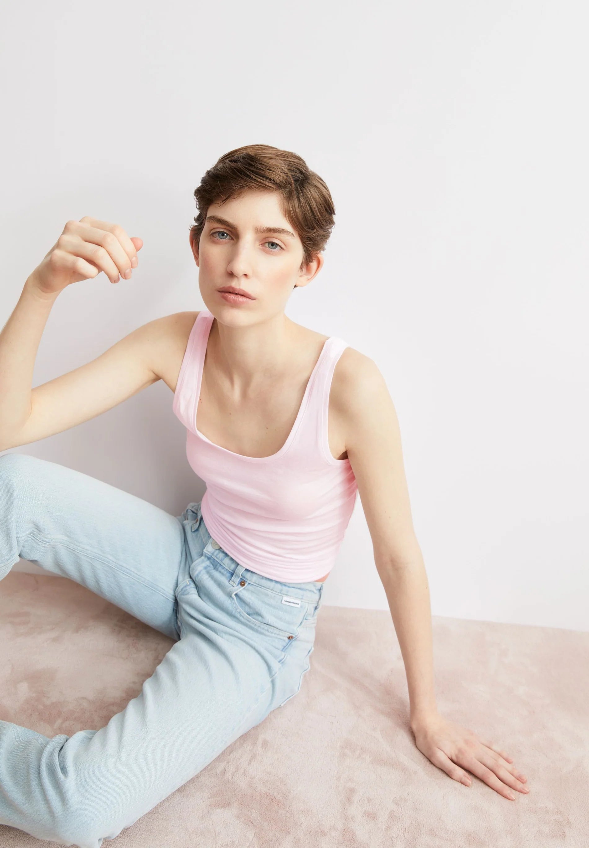 Single Jersey Top pink mist