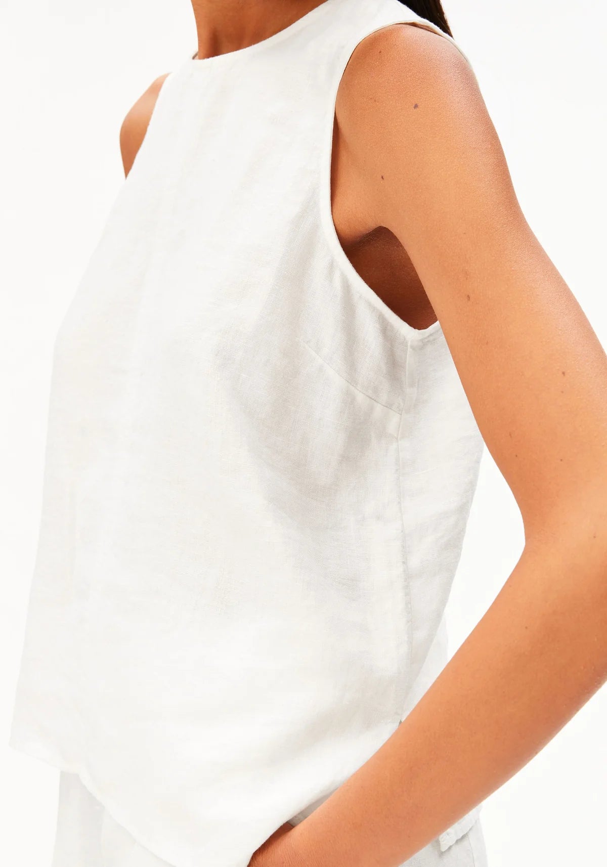 Pure Linen Blouse Top White - Dein Lieblingsladen Concept