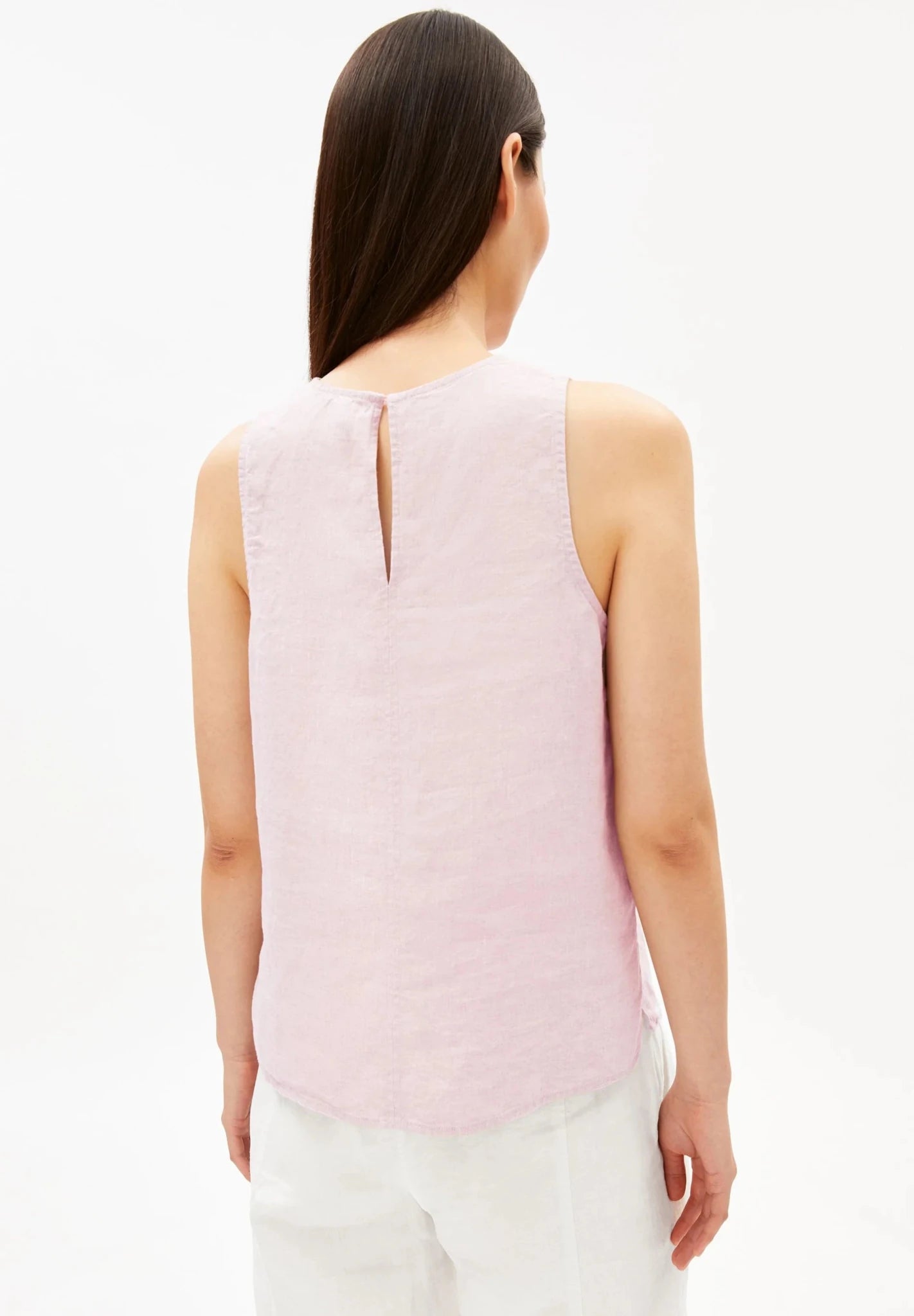 Pure Linen Blouse Top Pink Mist - Dein Lieblingsladen Concept