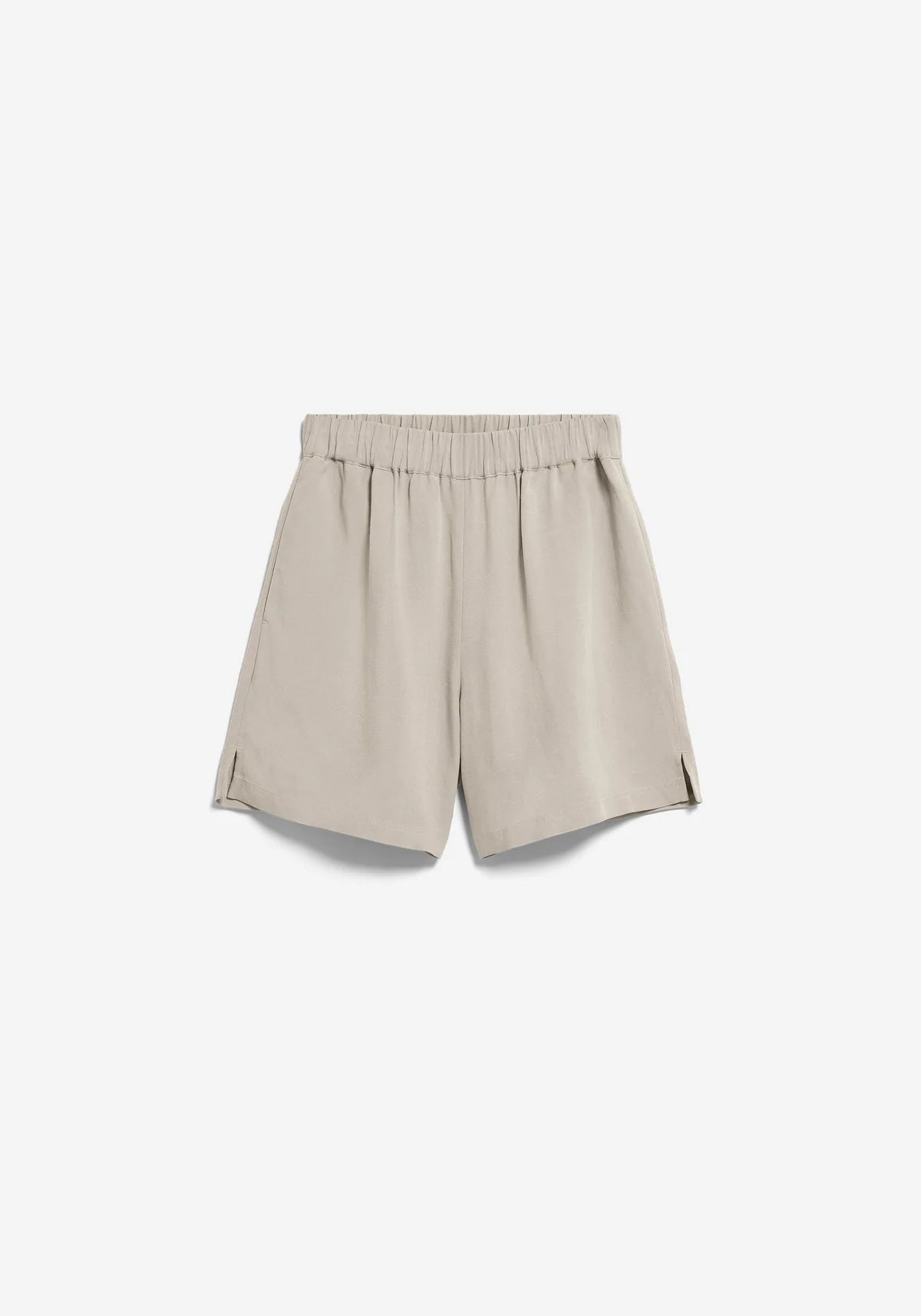 Linen Blend Pull On Shorts Sandstone