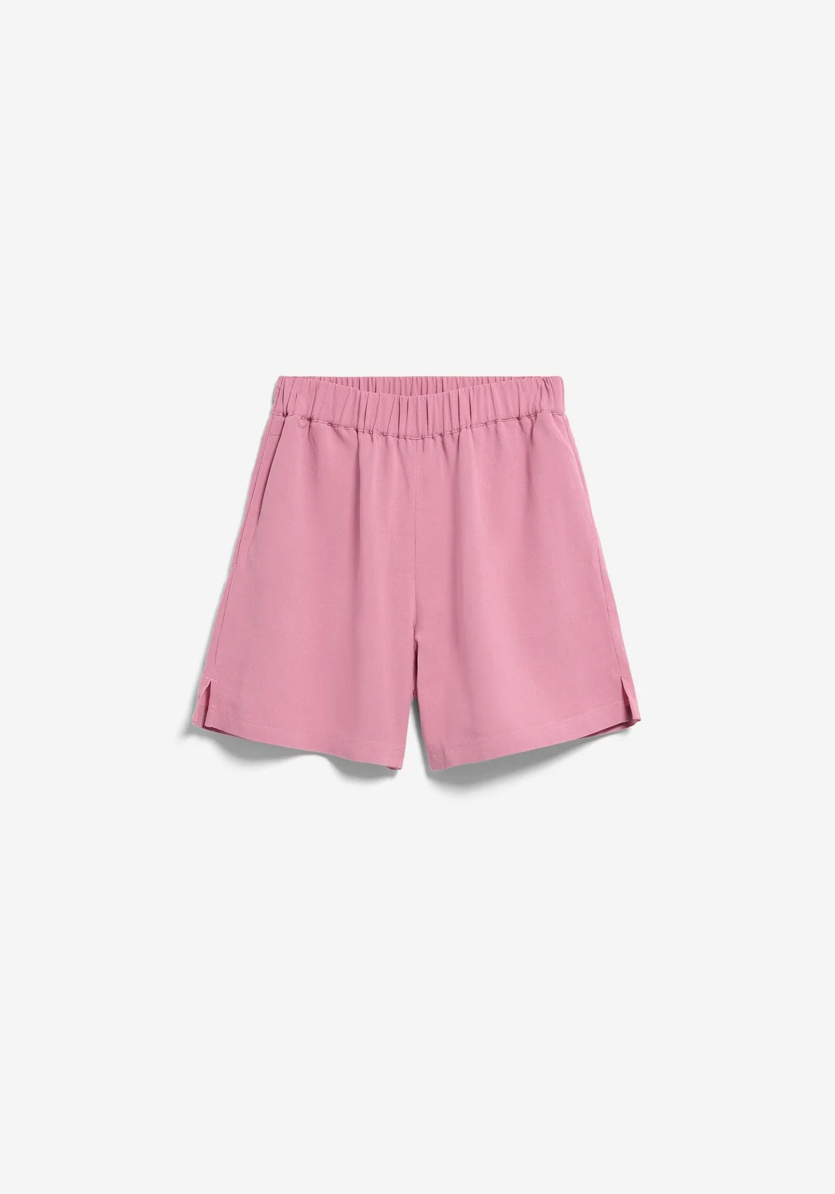 Linen Blend Pull On Shorts Washed Berry - Dein Lieblingsladen Concept