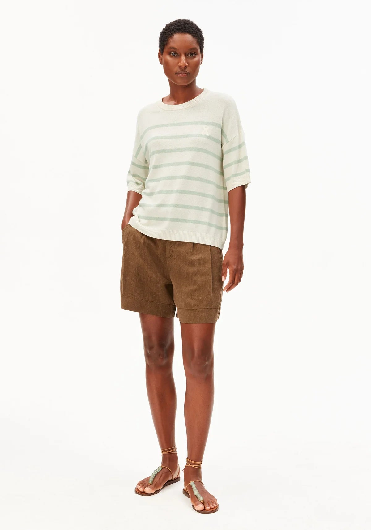 Striped Linen Blend Sweater - Dein Lieblingsladen Concept
