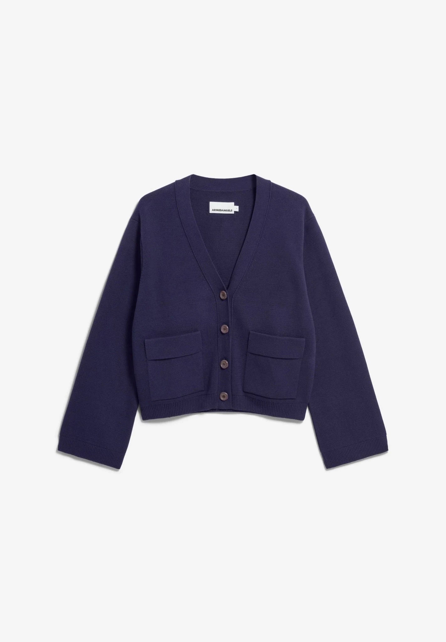 Compact Knit Cardigan - tinted navy - Dein Lieblingsladen Concept