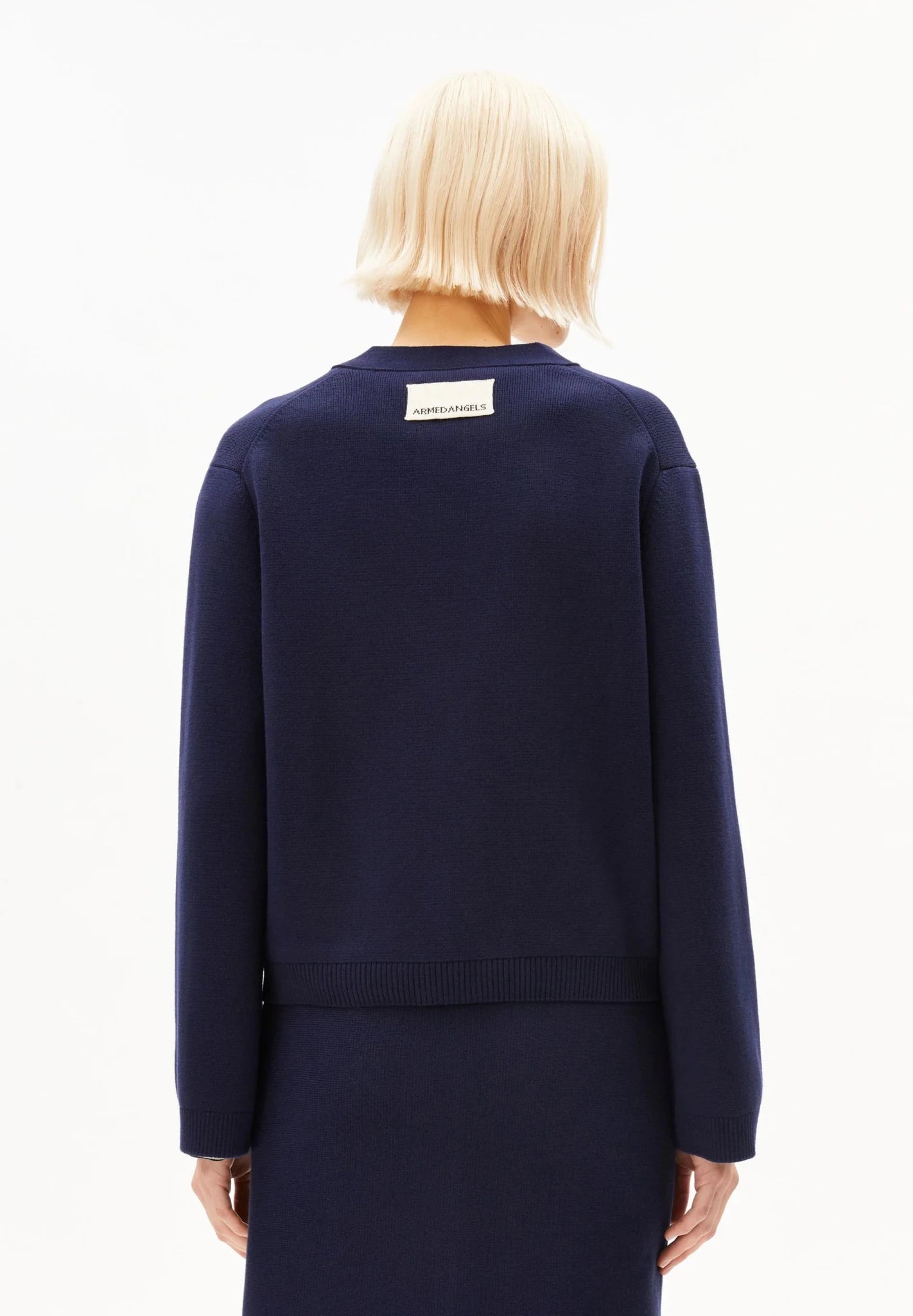 Compact Knit Cardigan - tinted navy - Dein Lieblingsladen Concept