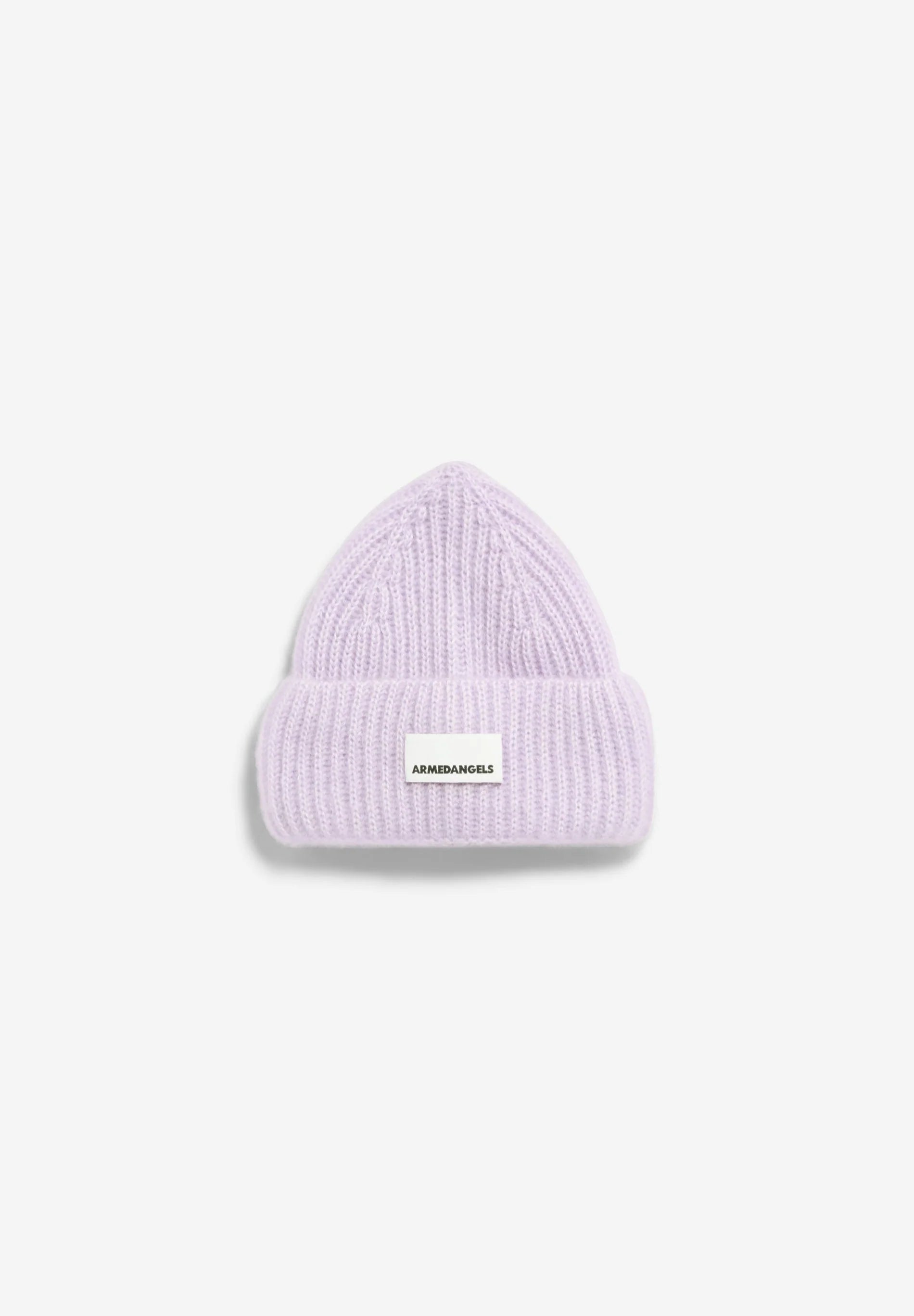Mohair Blend Knit Beanie - moonlit lilac
