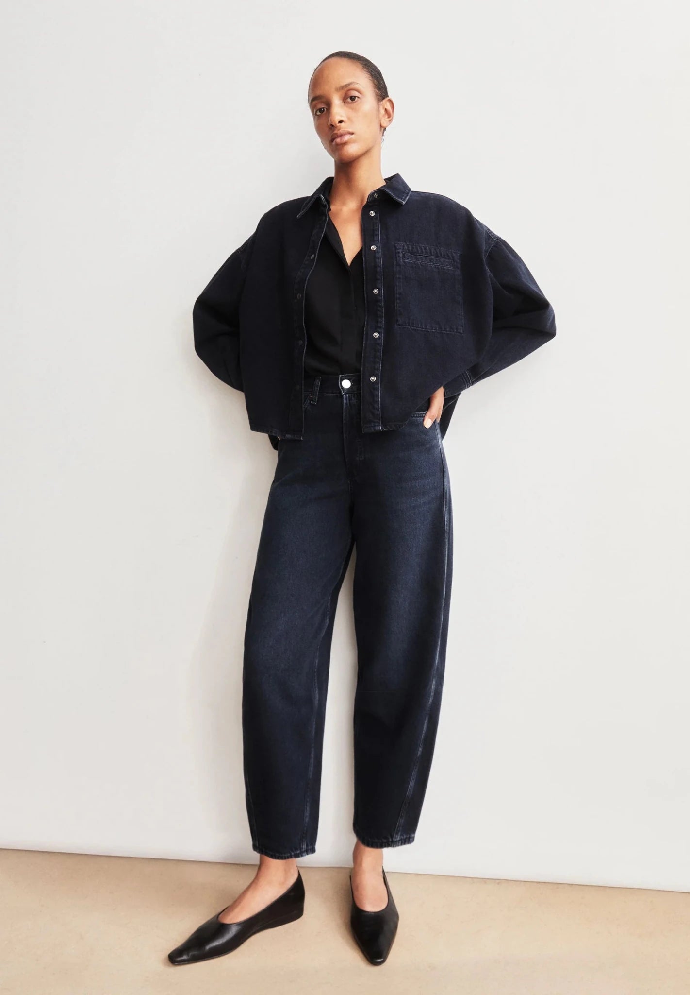 Baarly High Waist Barrel Jeans - fluid ink - Dein Lieblingsladen Concept