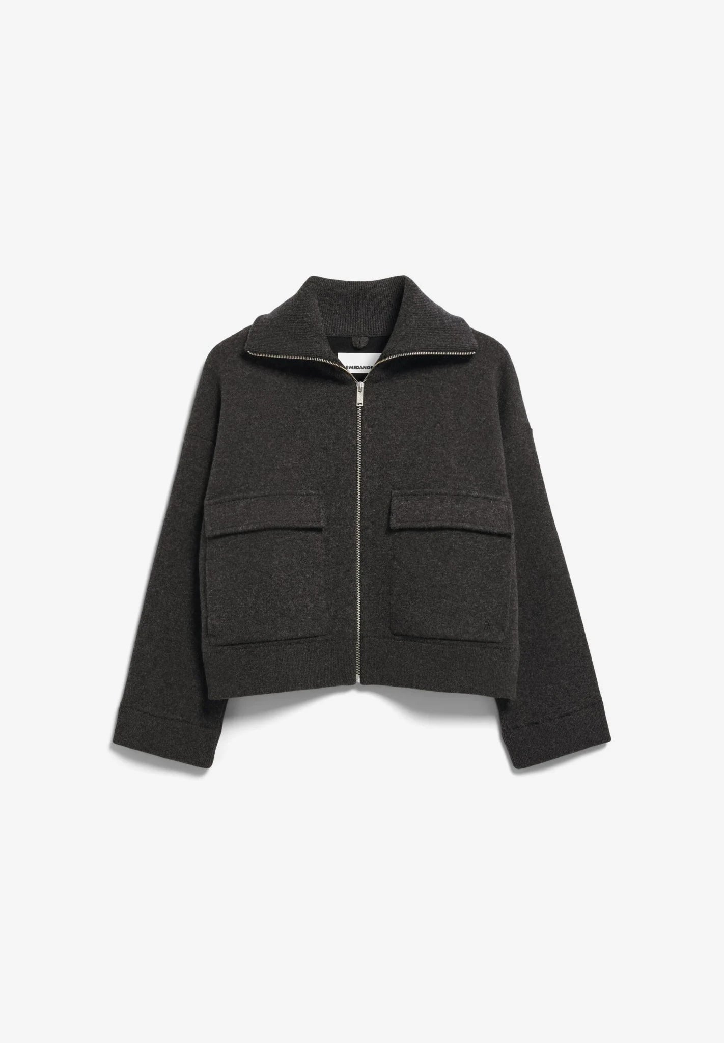 Cotton Wool Knit Jacket - steel melange - Dein Lieblingsladen Concept