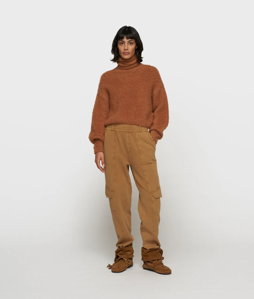 Cropped Knit Turtleneck