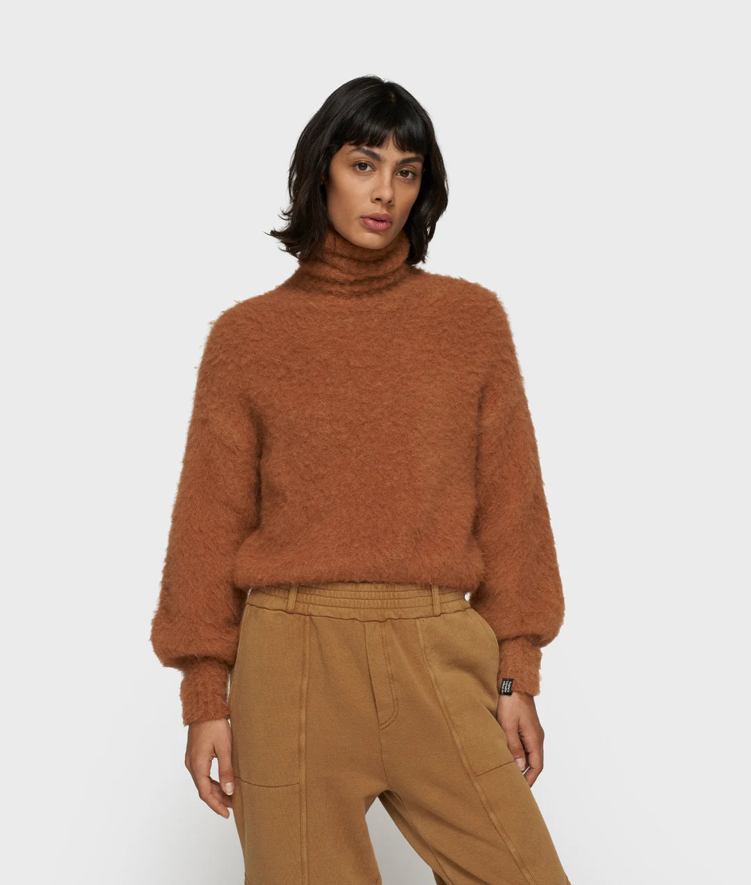 Cropped Knit Turtleneck