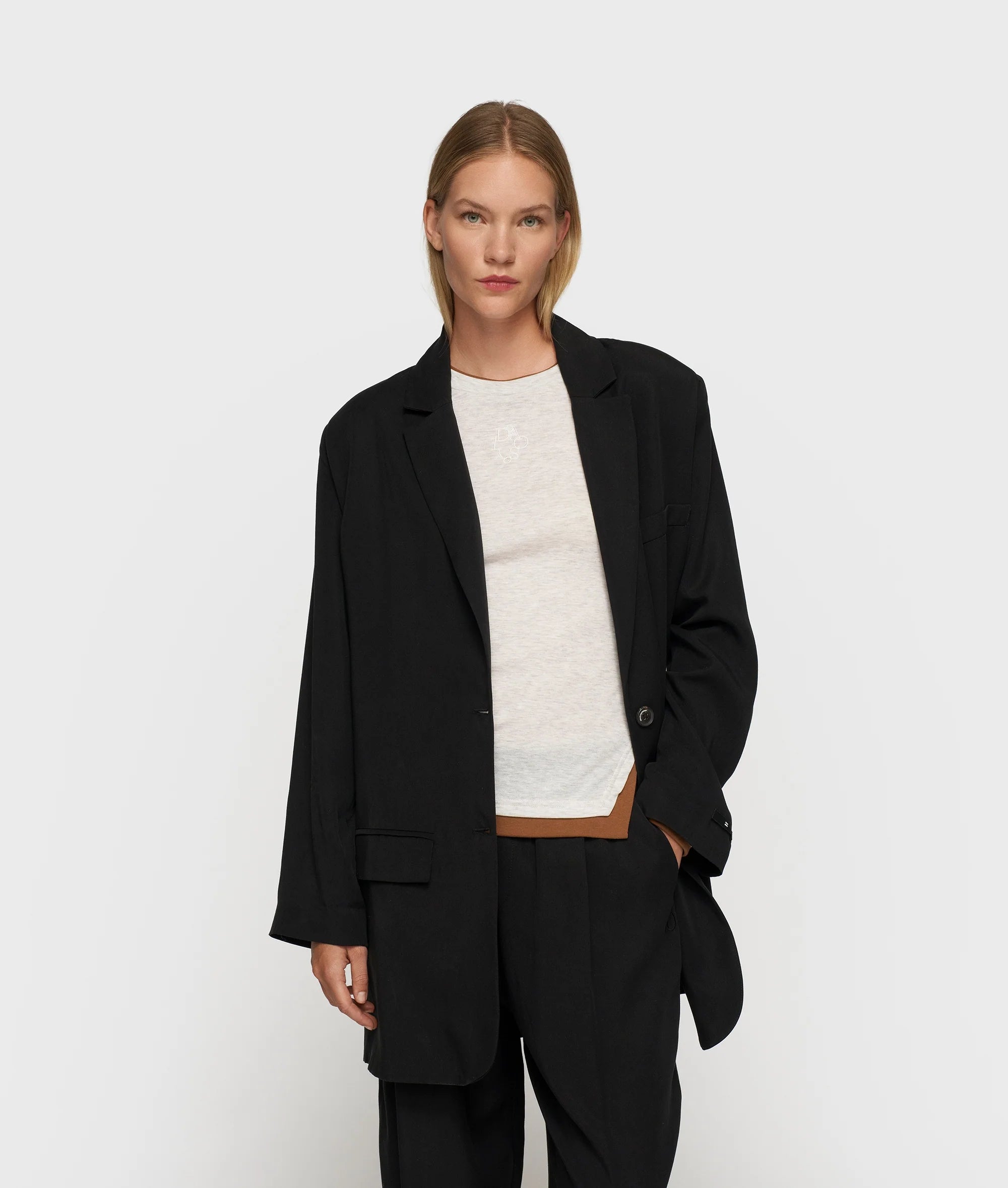 Long Flowy Blazer Lyocell