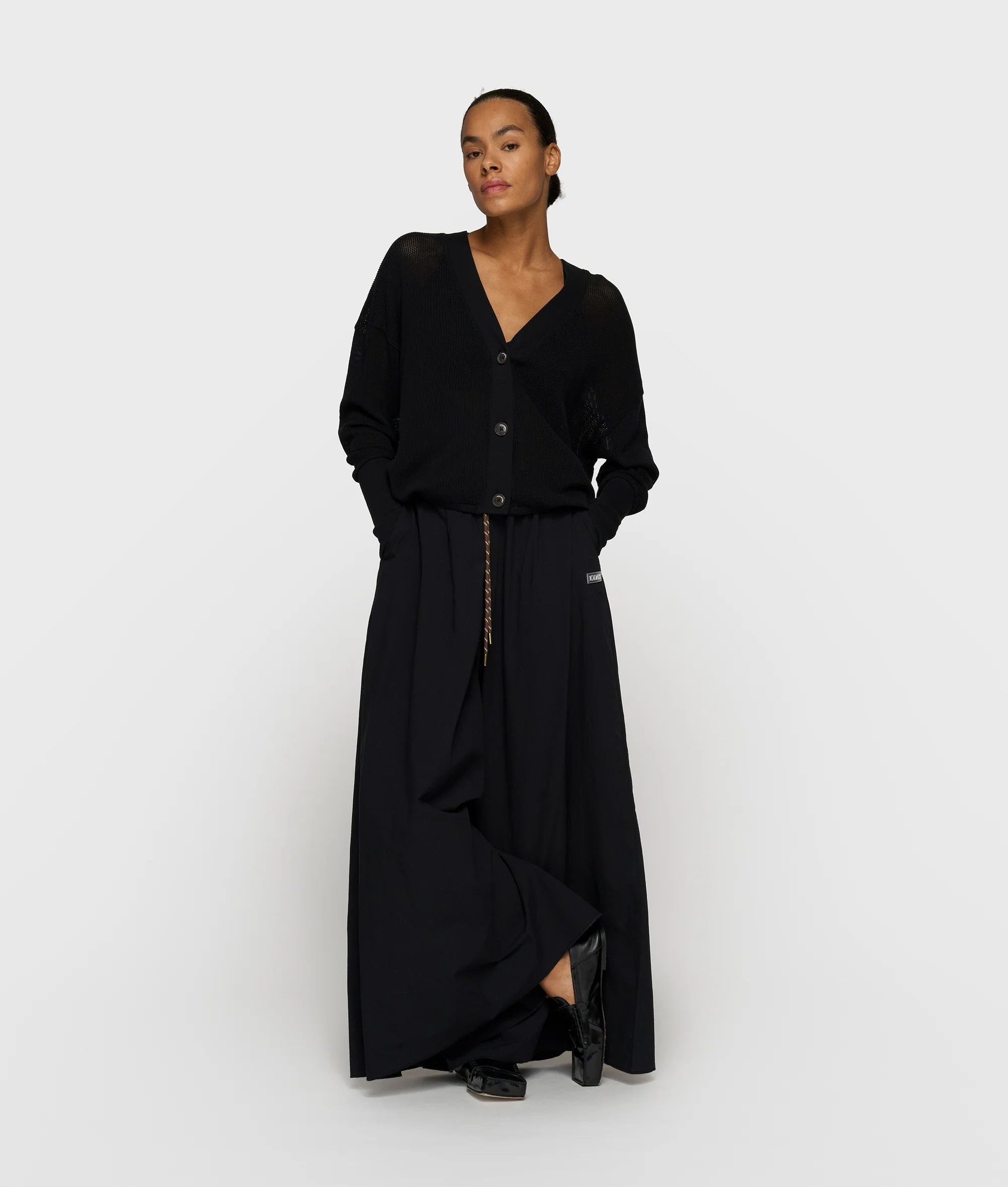 V-Neck Cardigan Mesh