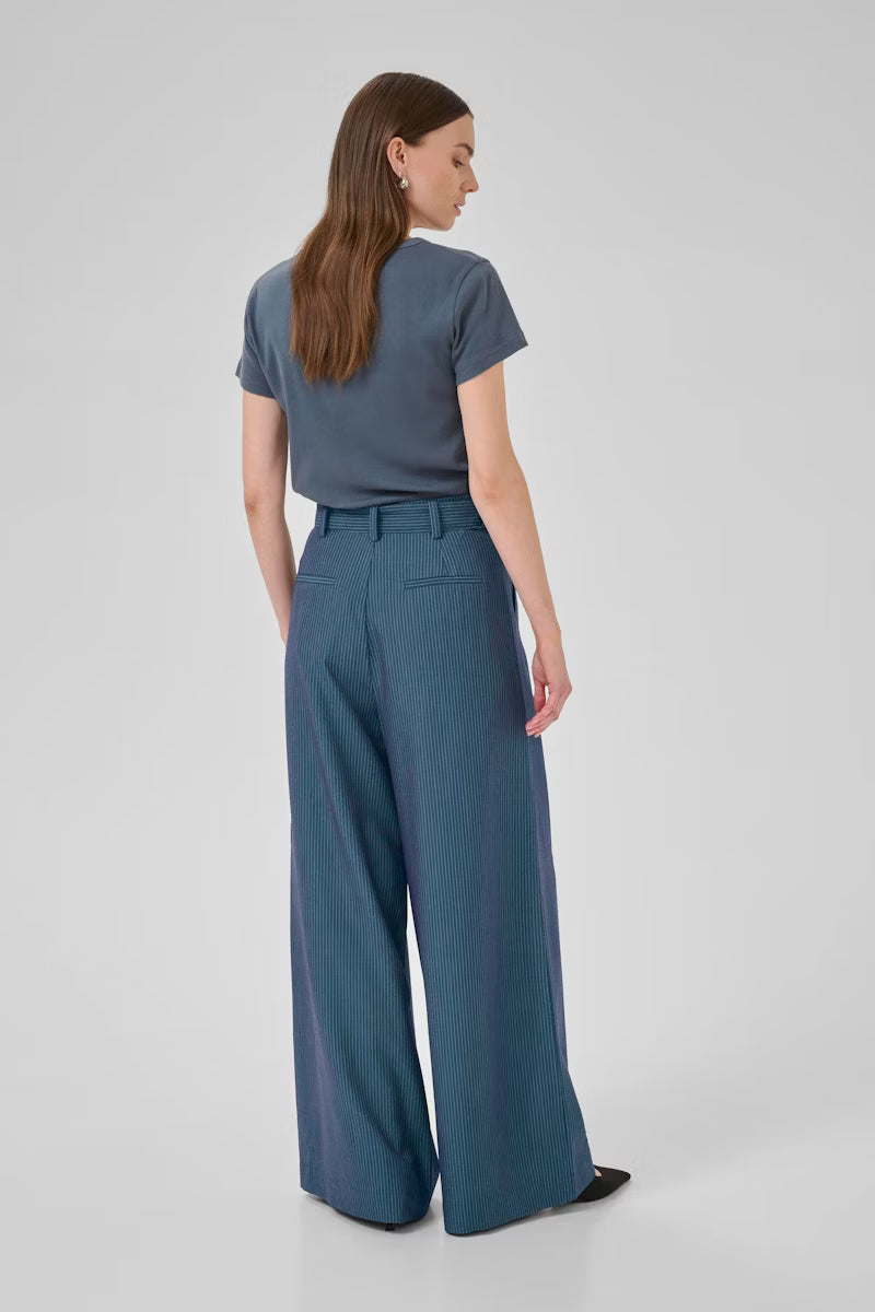 Hose "VittaMW" dark slate with stripes