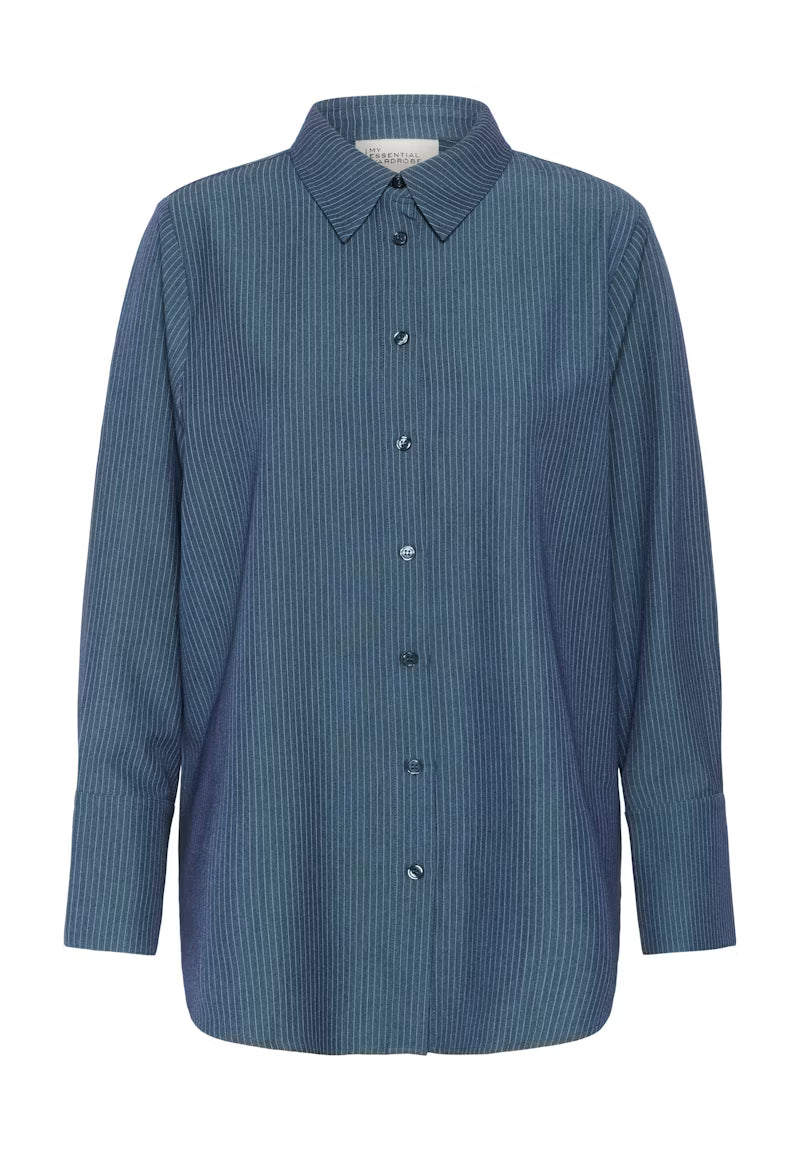 Shirt "VittaMW" dark slate with stripes
