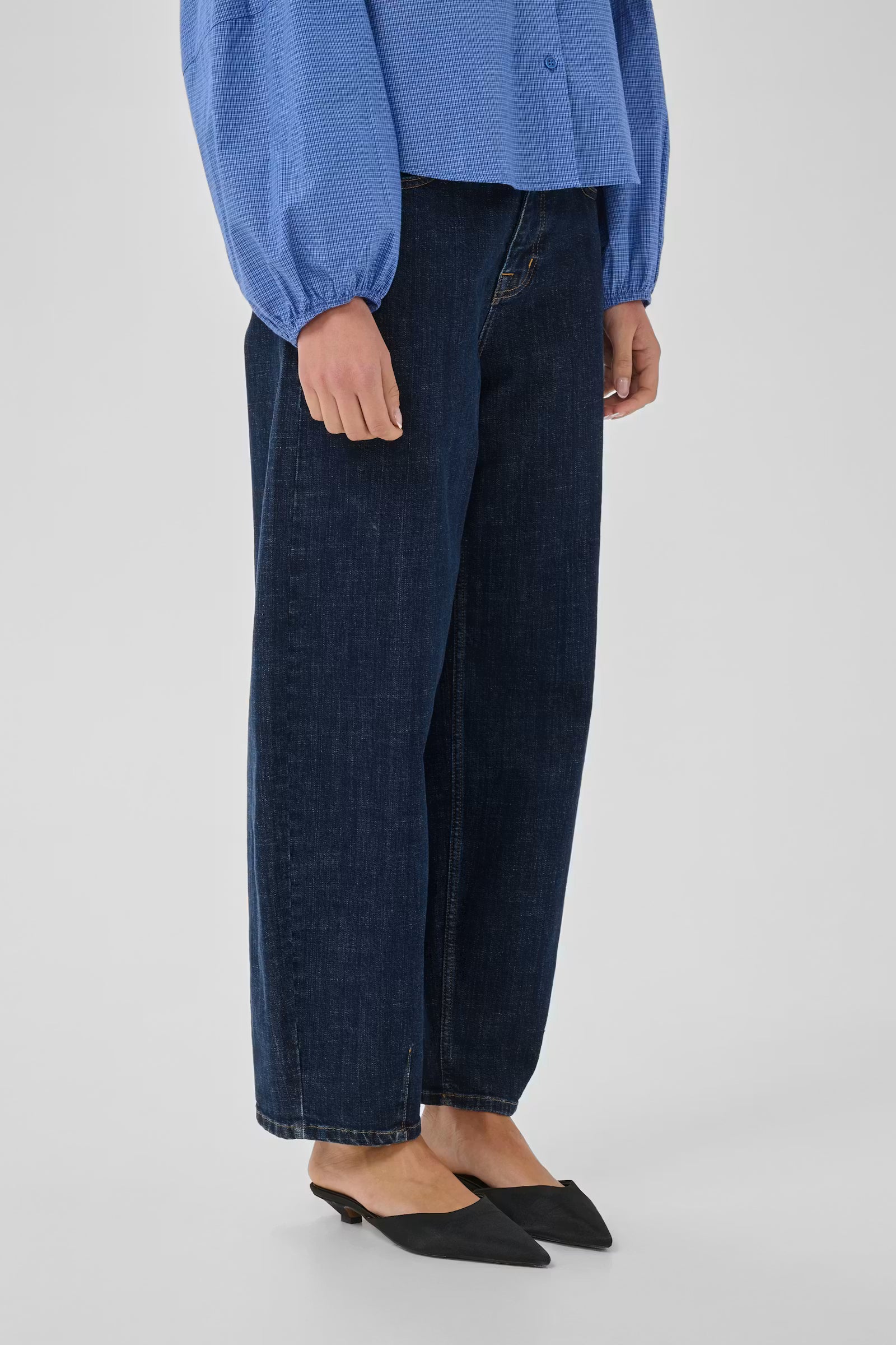 Barrel Jeans "MWLucy" dark blue un-wash