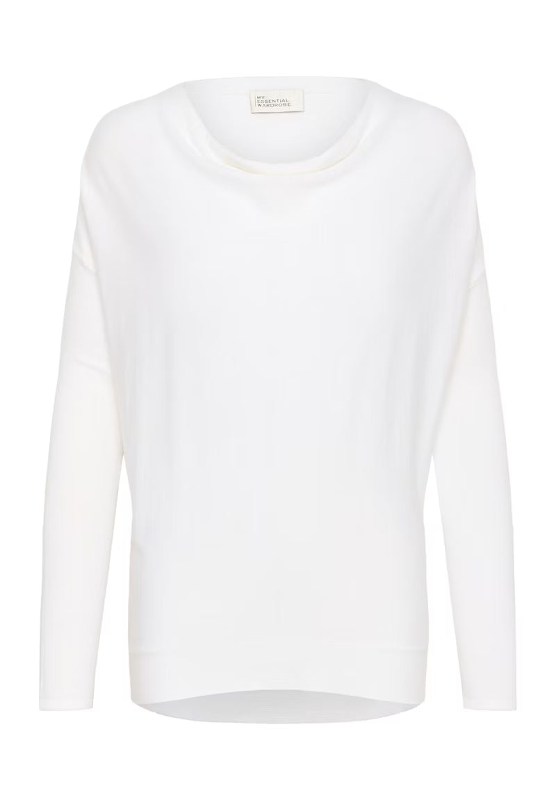 Waterfall Knit Blouse "MWPolly"-snow white