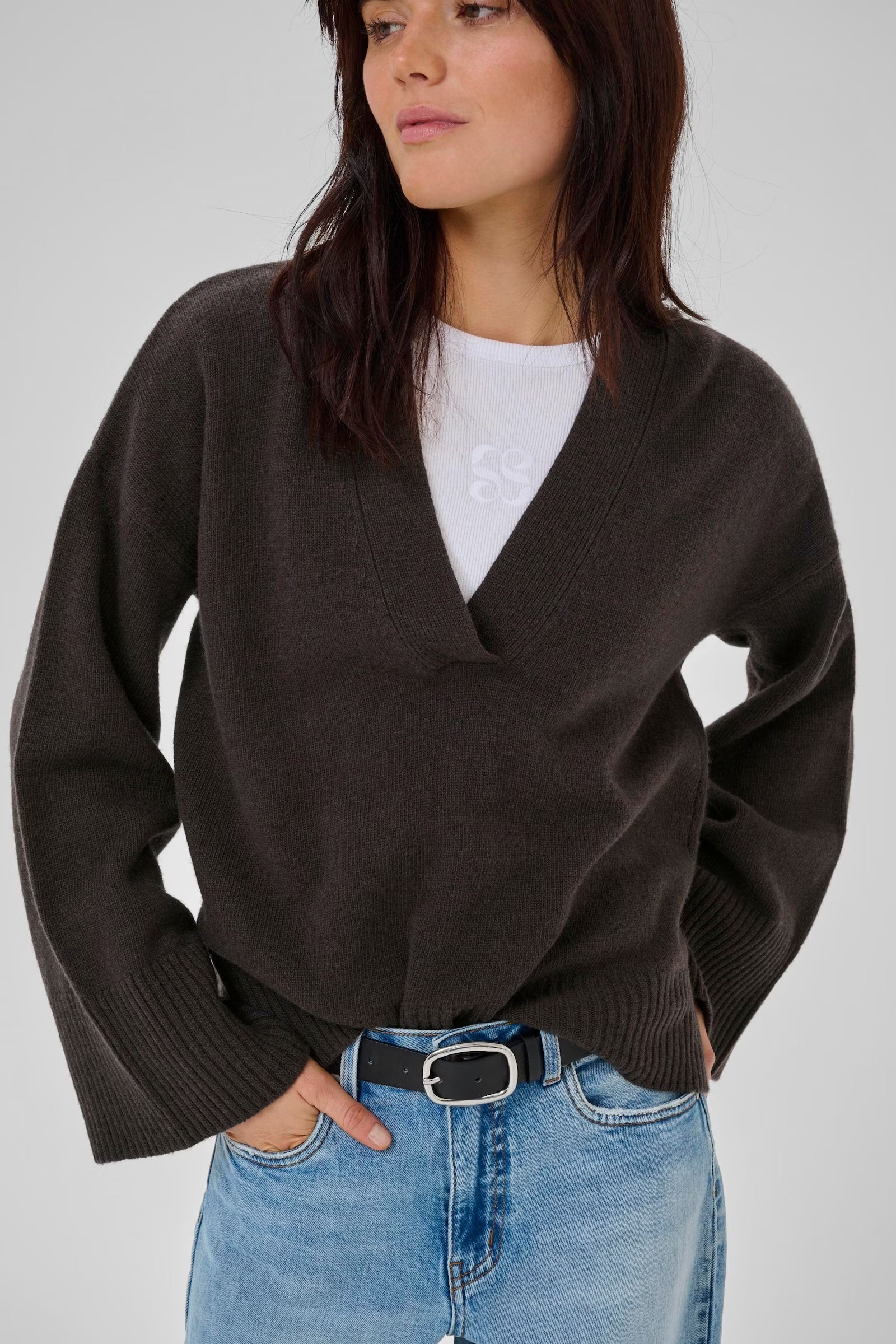 V-Neck Pullover "HuxiMW"
