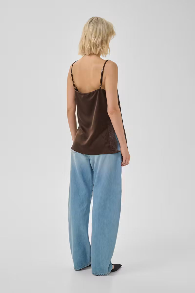 Lace Long Top "MWBrenda" dark brown