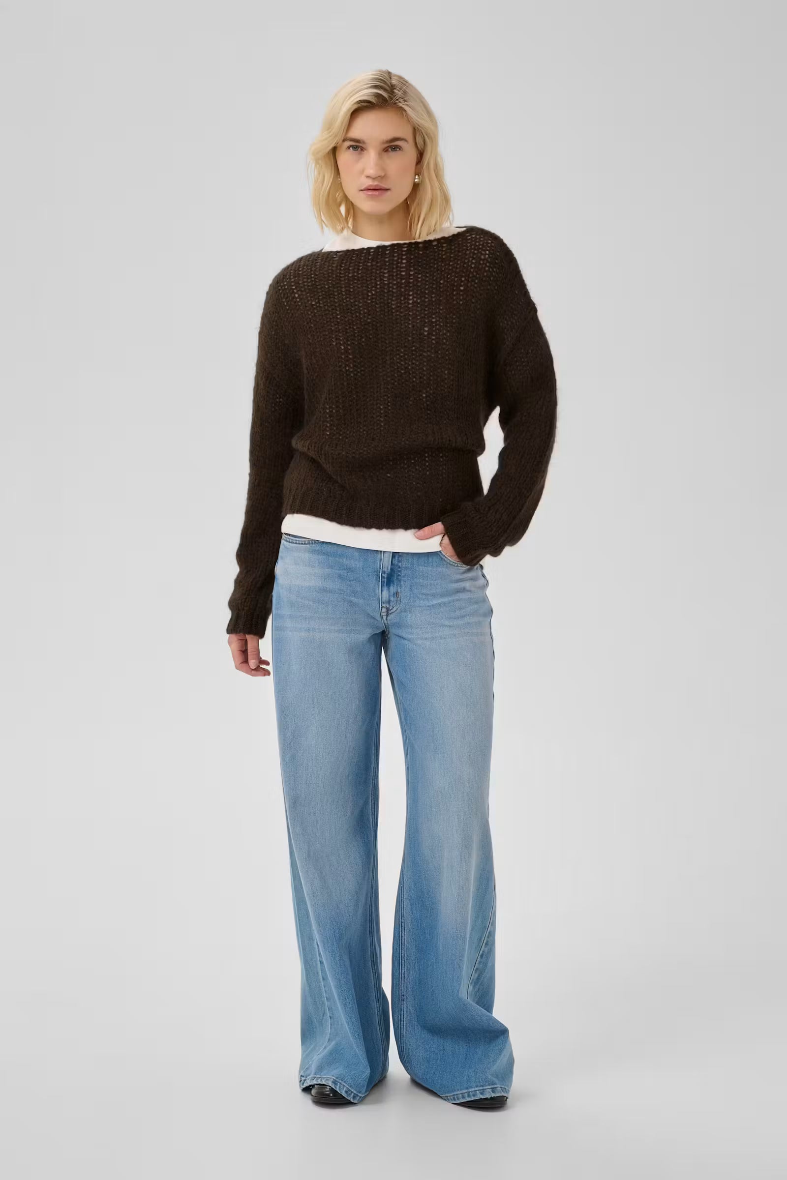 Knit Pullover "MWNima" dark brown