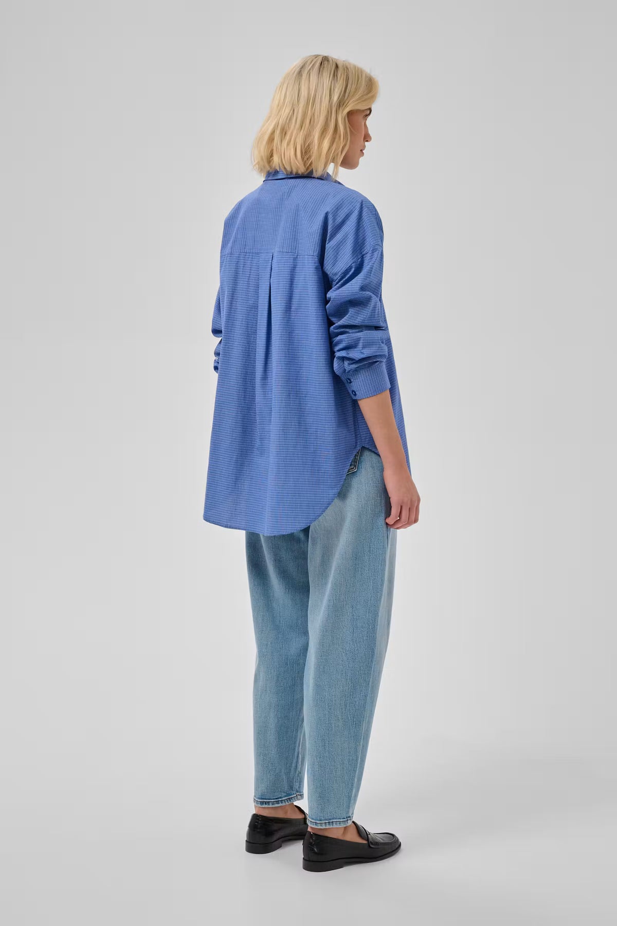 Boxy Shirt "MWIlse" clear blue check