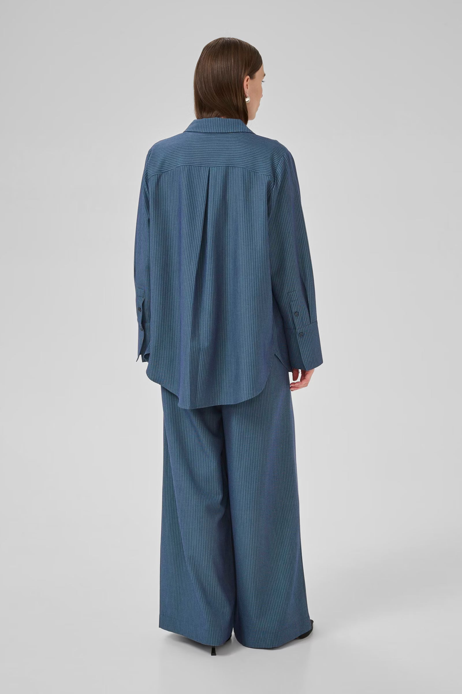 Shirt "VittaMW" dark slate with stripes