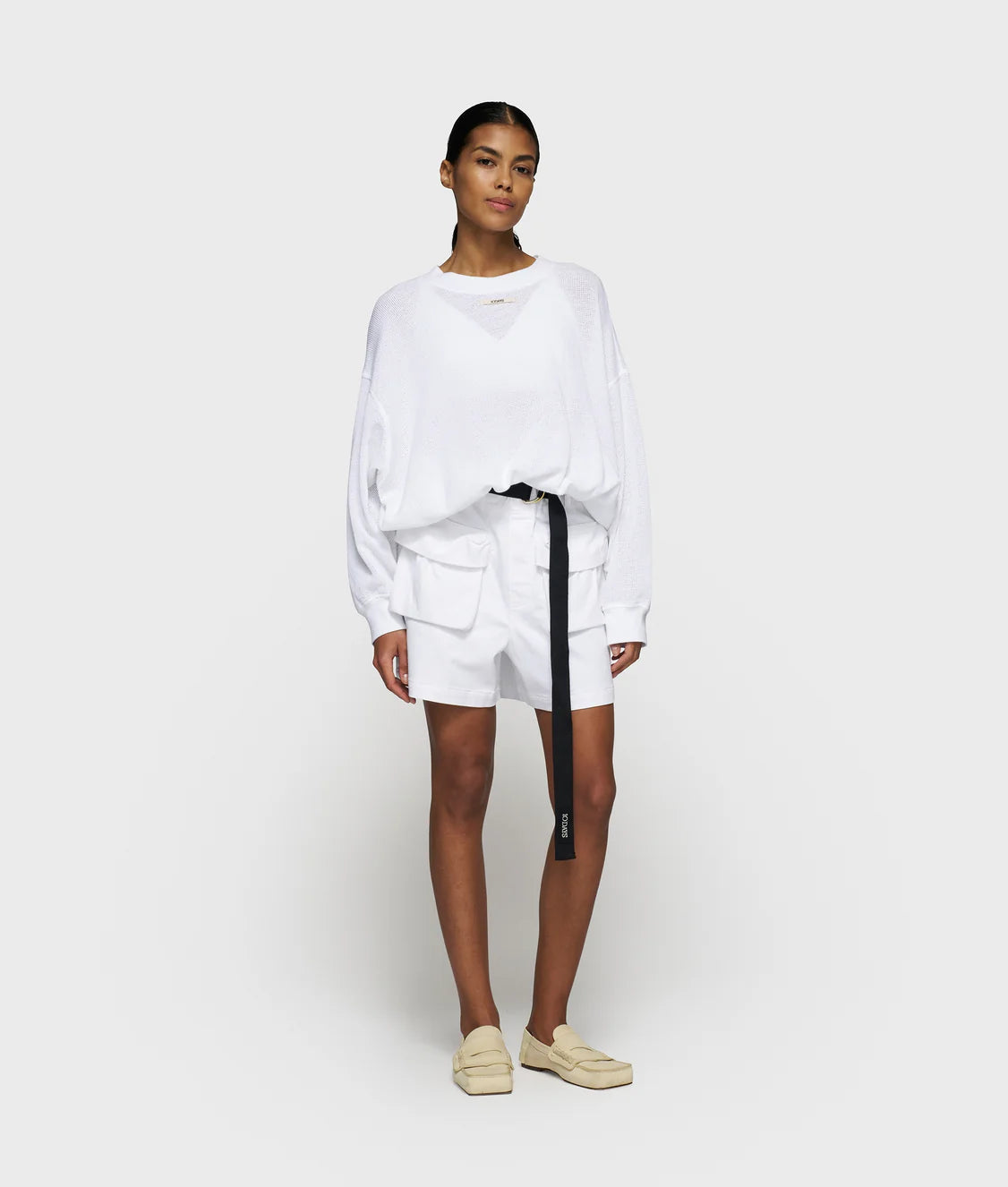 Mesh Baselball Sweter Gathering