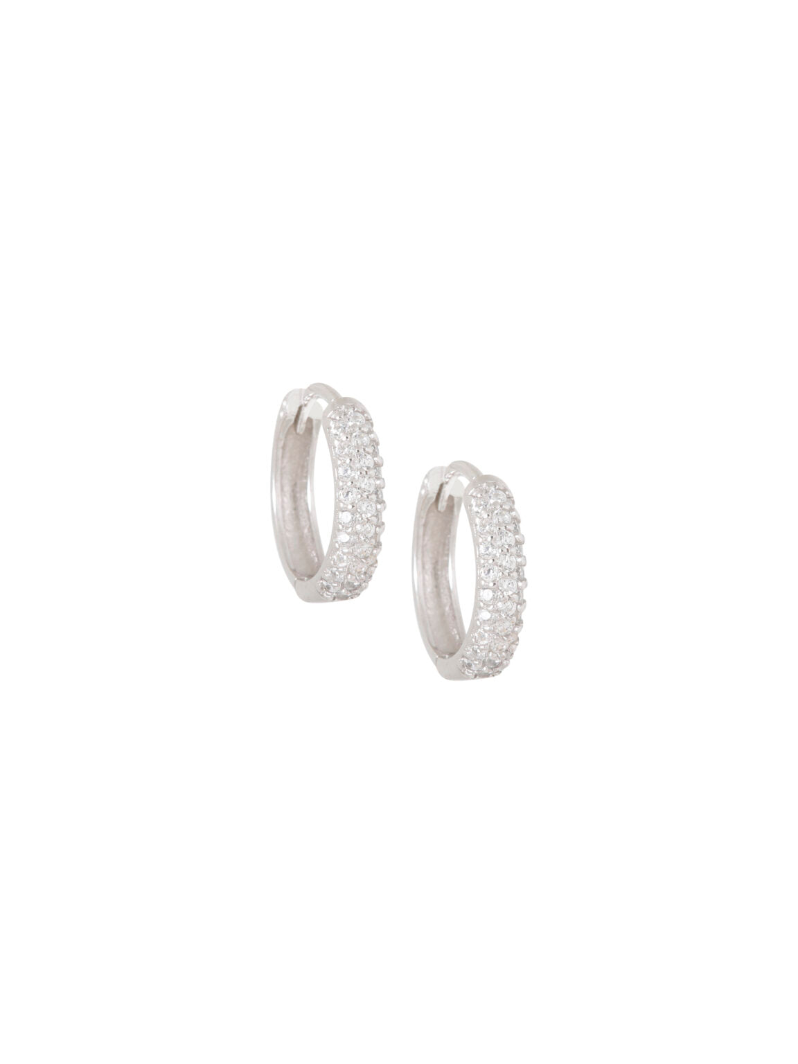 Creolen mit Strass silber