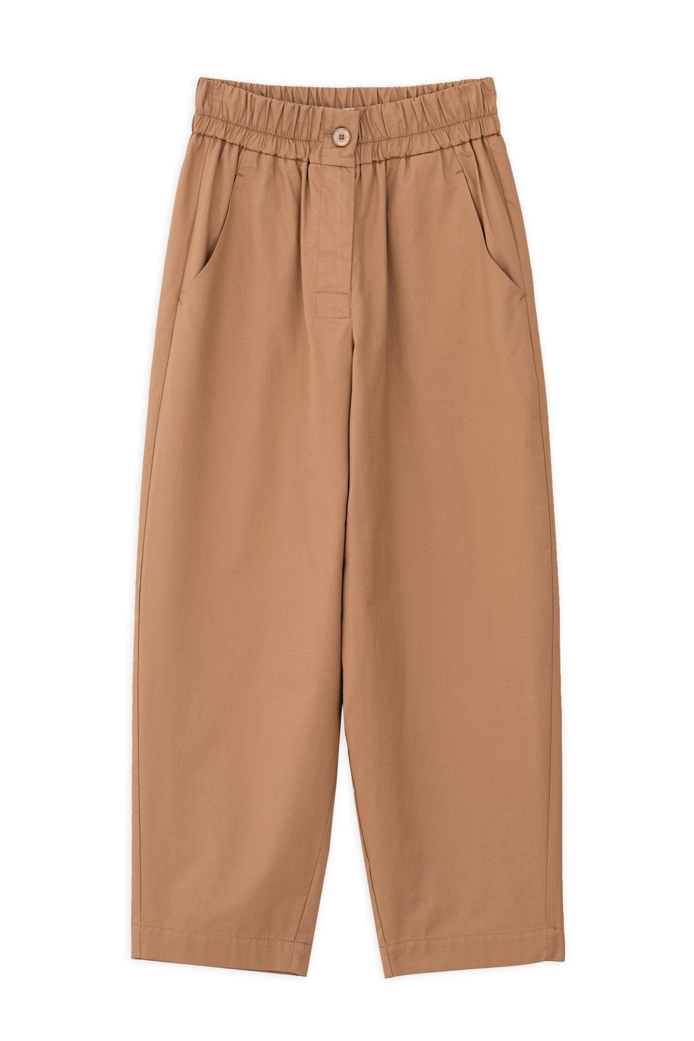 Poplin Barrel Pants Camel - Dein Lieblingsladen Concept