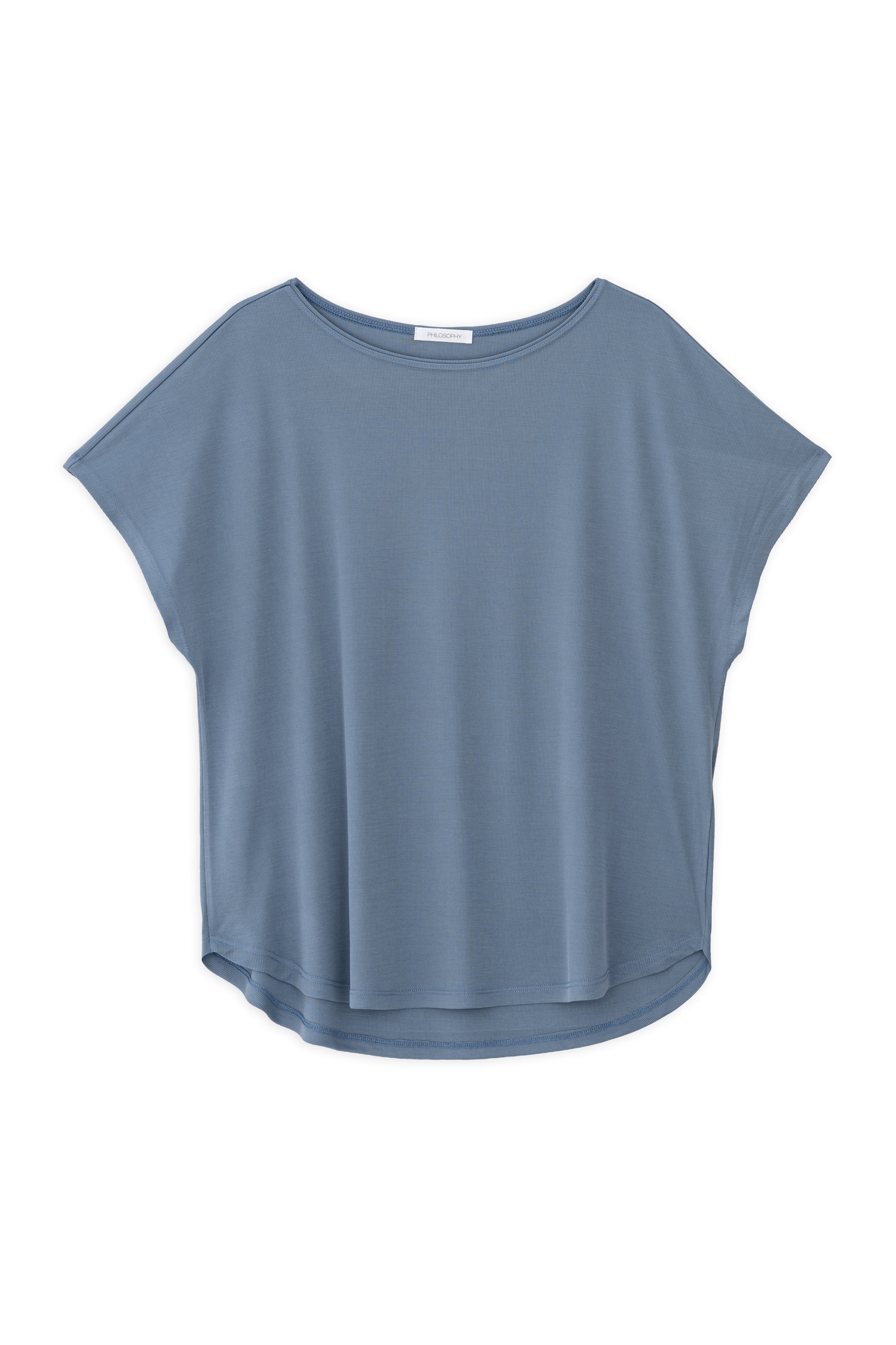 Rip Oversized Top Dusty Blue