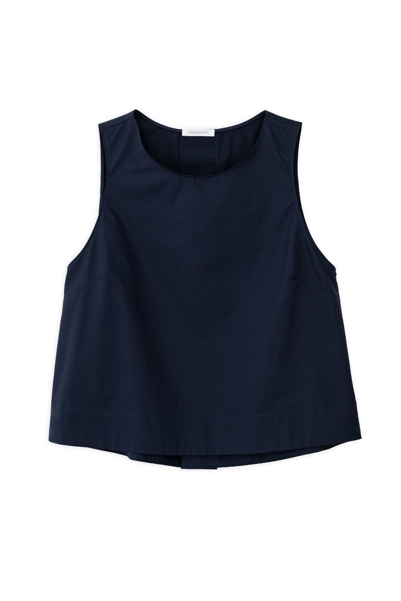 Poplin Cropped Top Dark Blue - Dein Lieblingsladen Concept