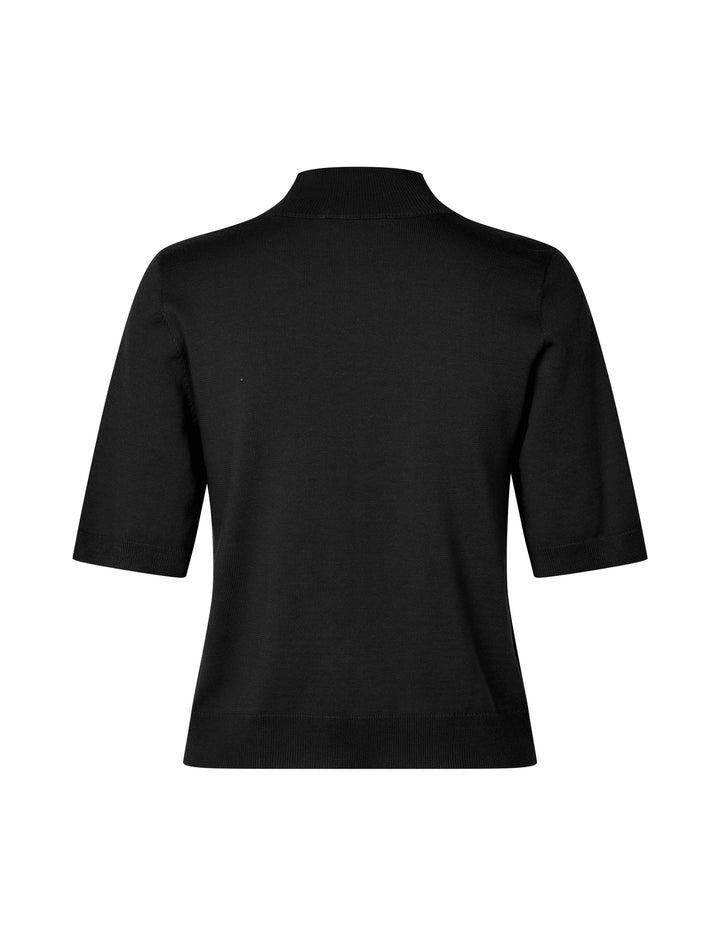 Kurzarm-Pullover "Clara Crew-M" black