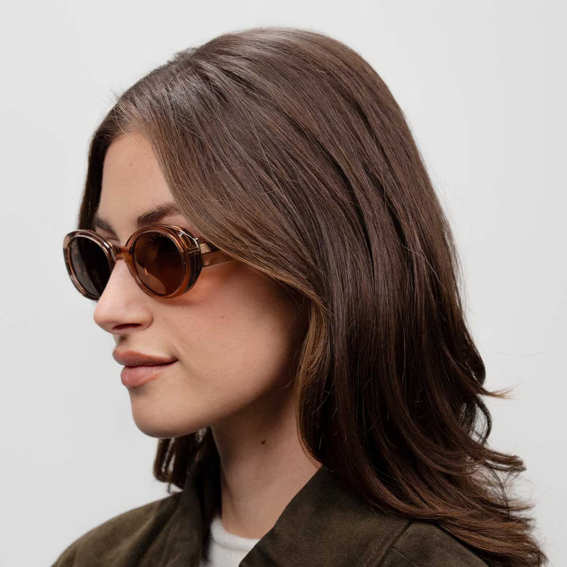 Sonnenbrille „Milan Tansparent Hazel Light Brown“
