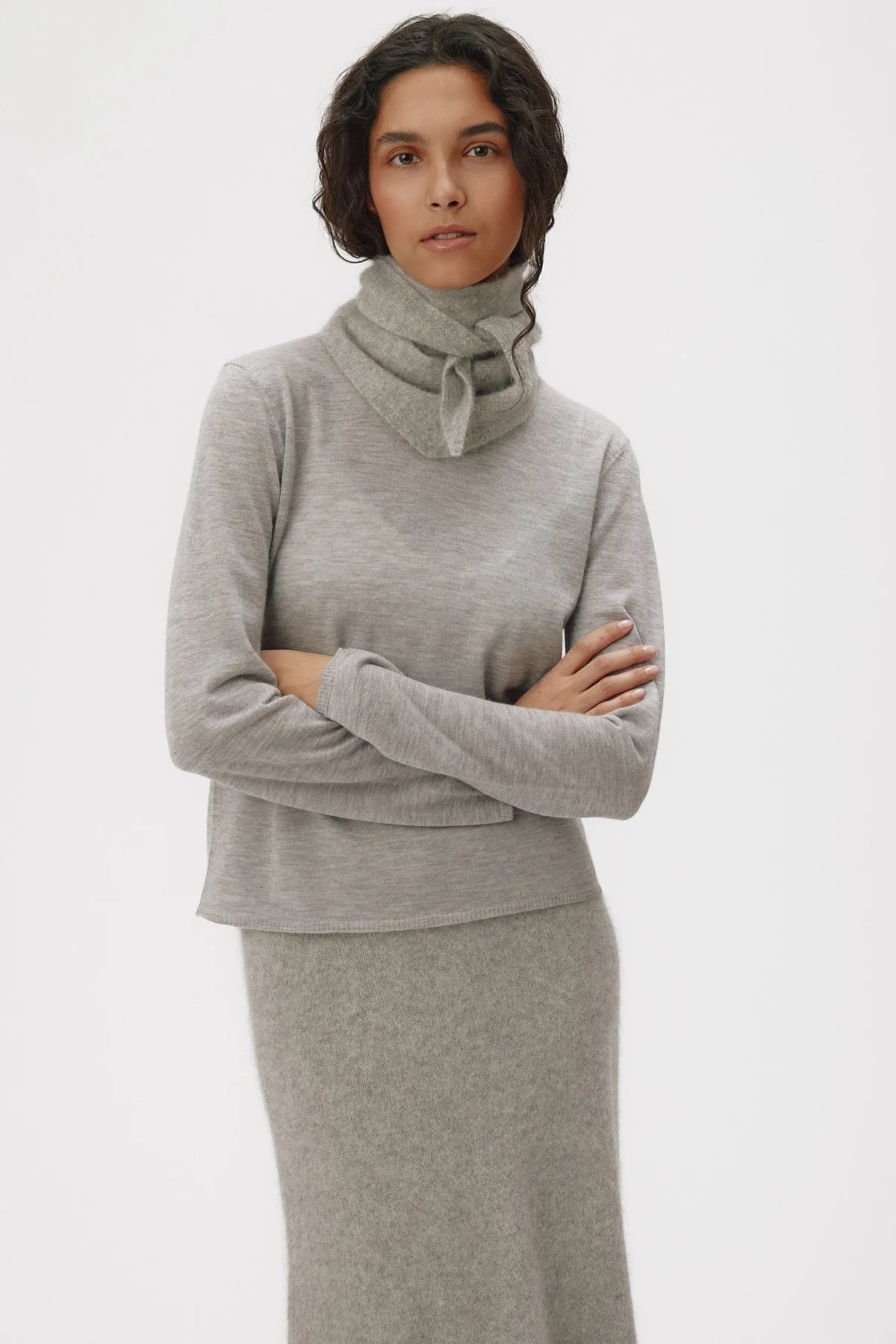 Schal "Paula" titanium grey melange