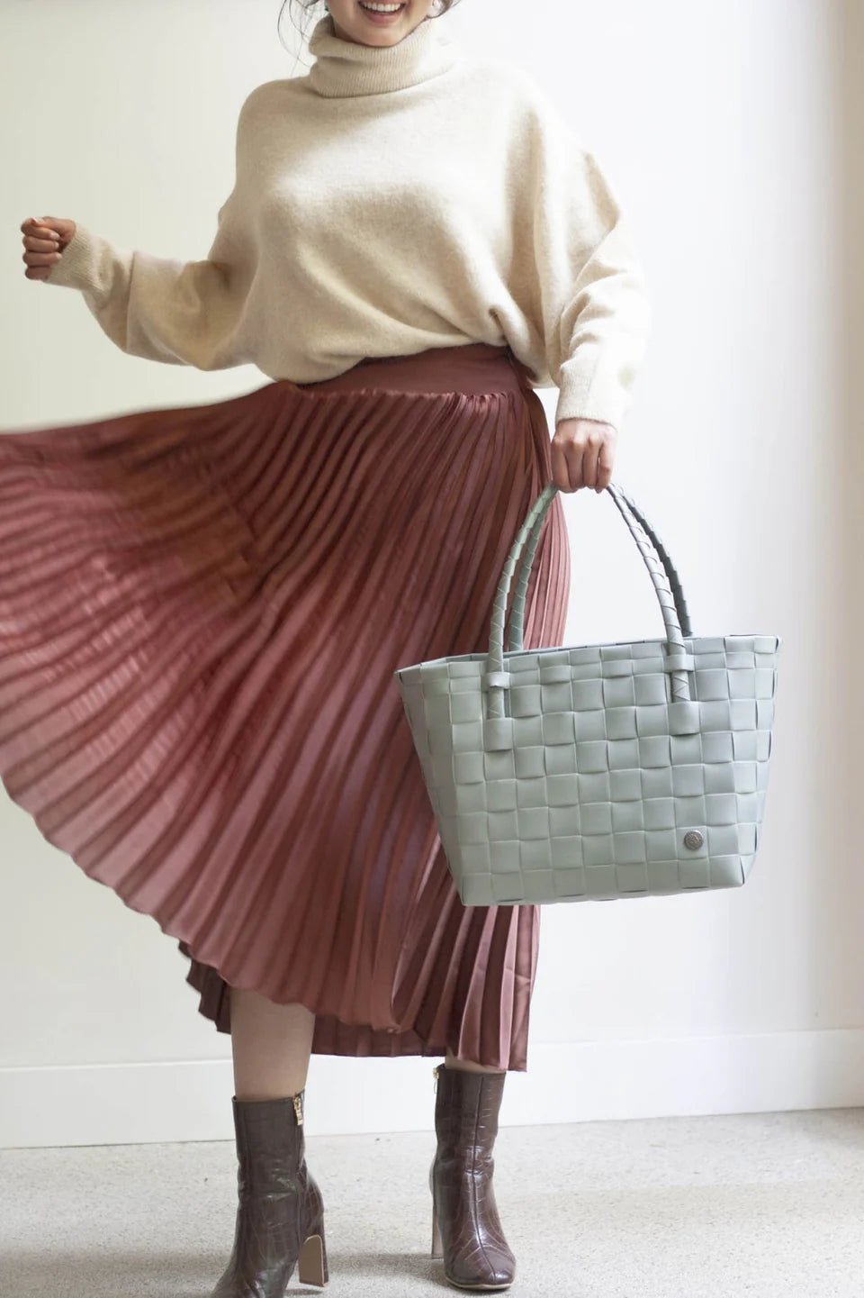 Shopper "Paris" sage green - Dein Lieblingsladen Concept
