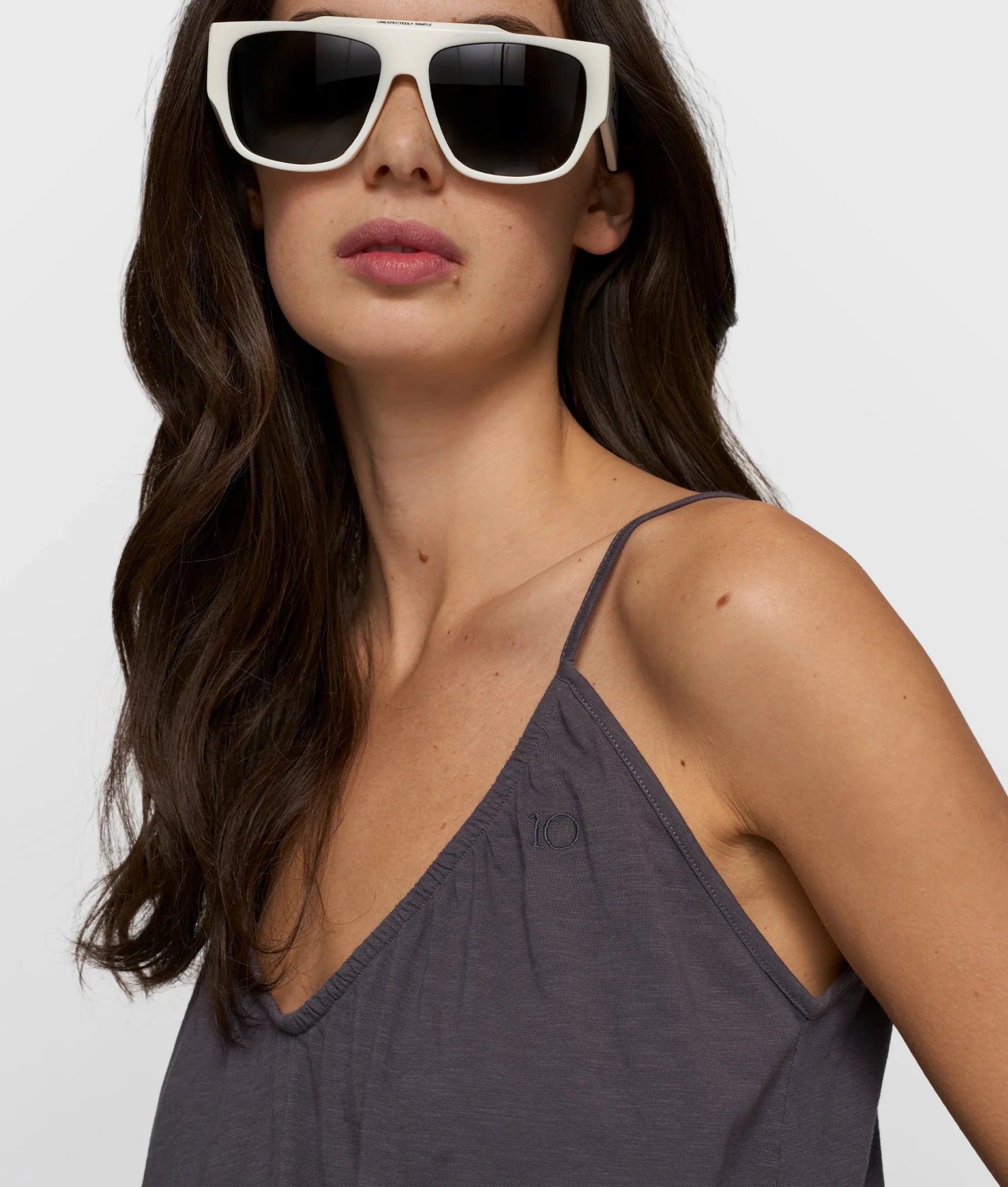 Top Gathered Neck Steel Blue - Dein Lieblingsladen Concept