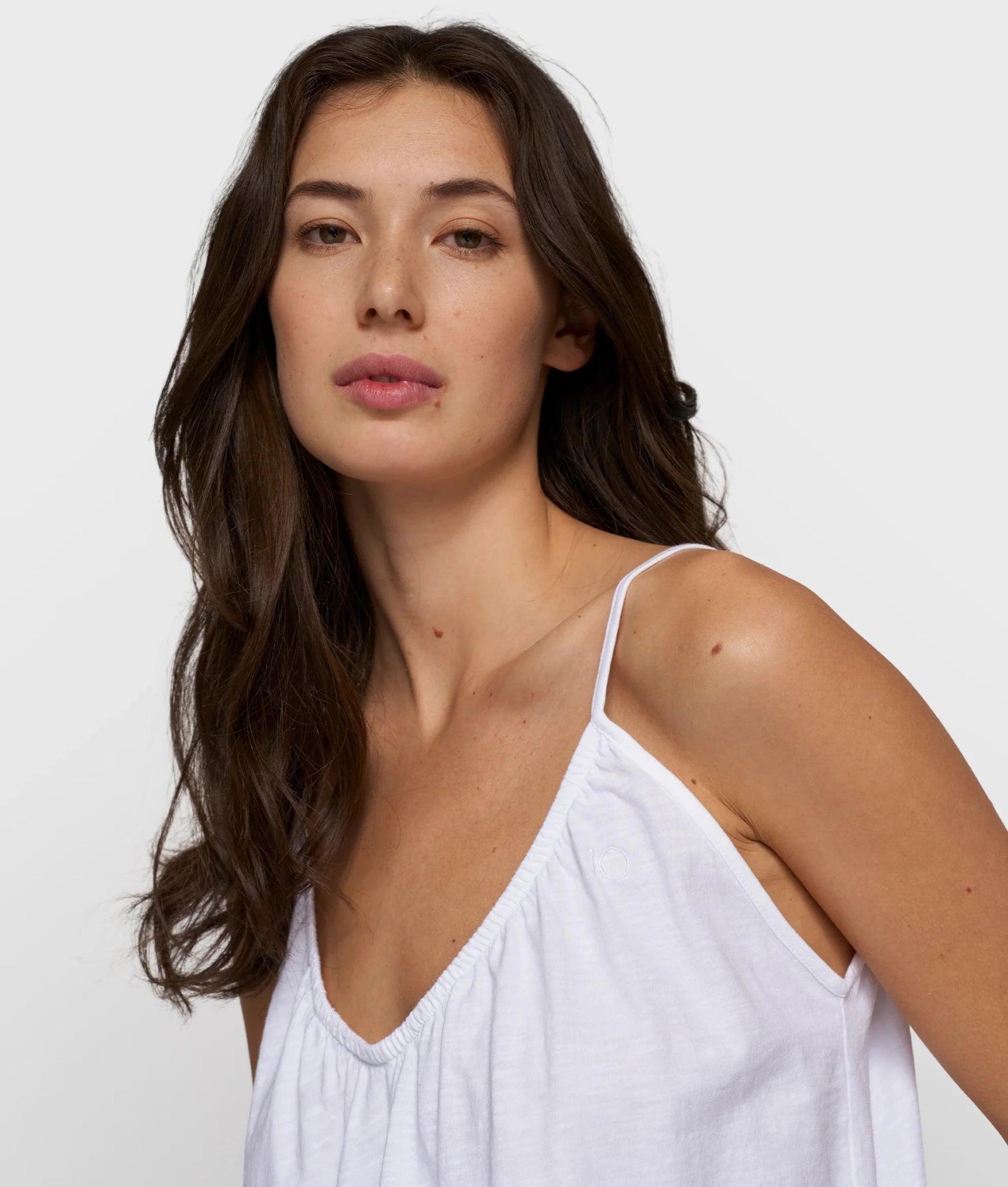 Top Gathered Neck White - Dein Lieblingsladen Concept