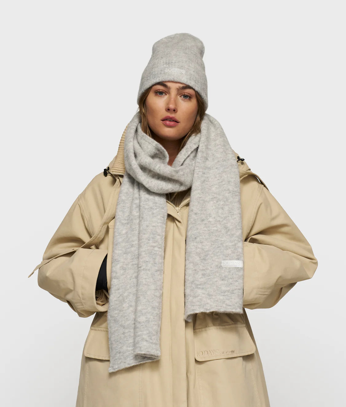 Soft Hairy Knit Scarf