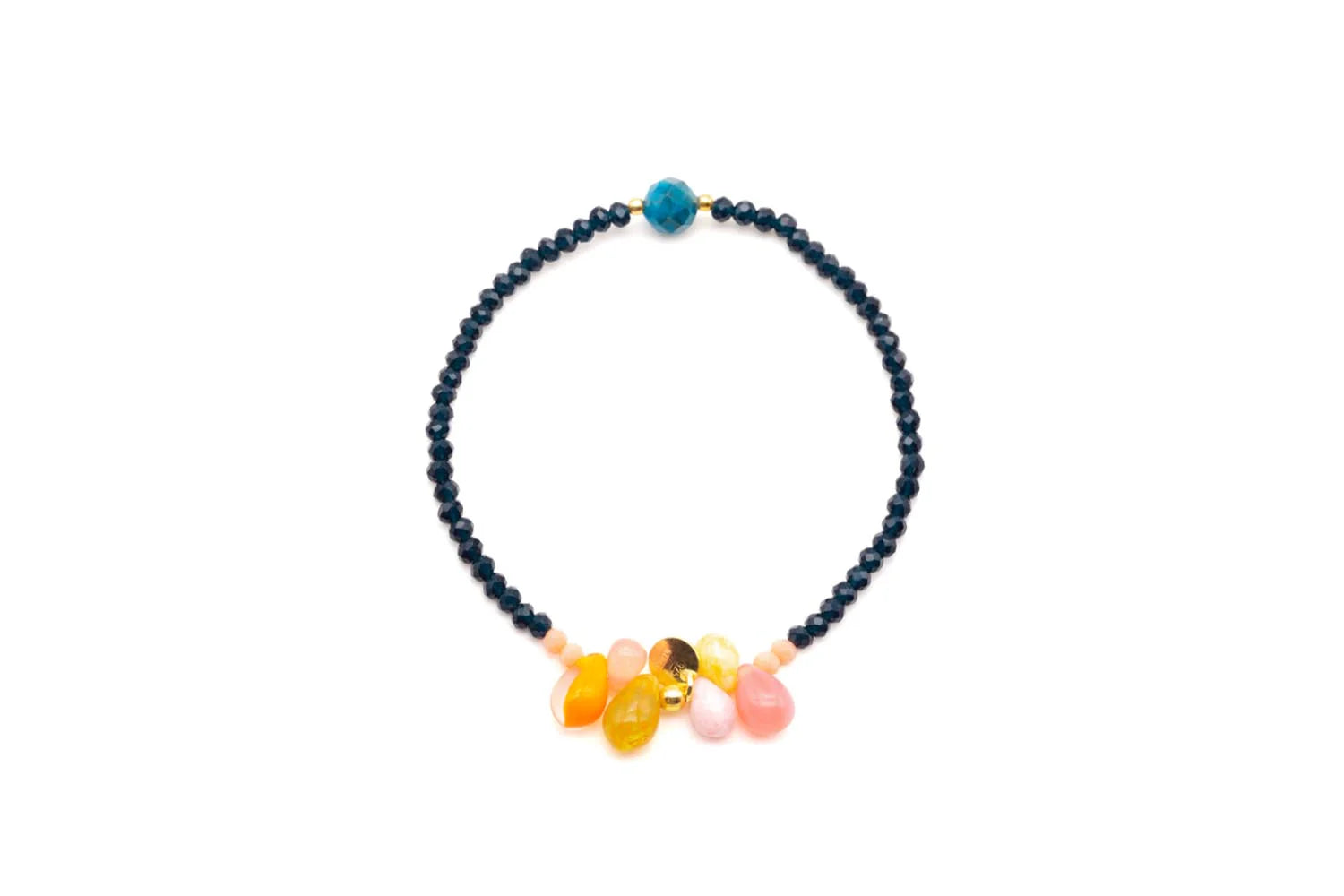 Armband "Mala Single 6Drops Dark Blue"