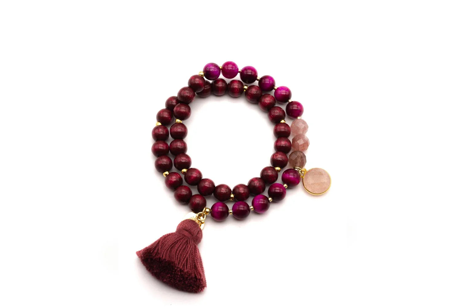 Armband "Mala Twin Burgundy"