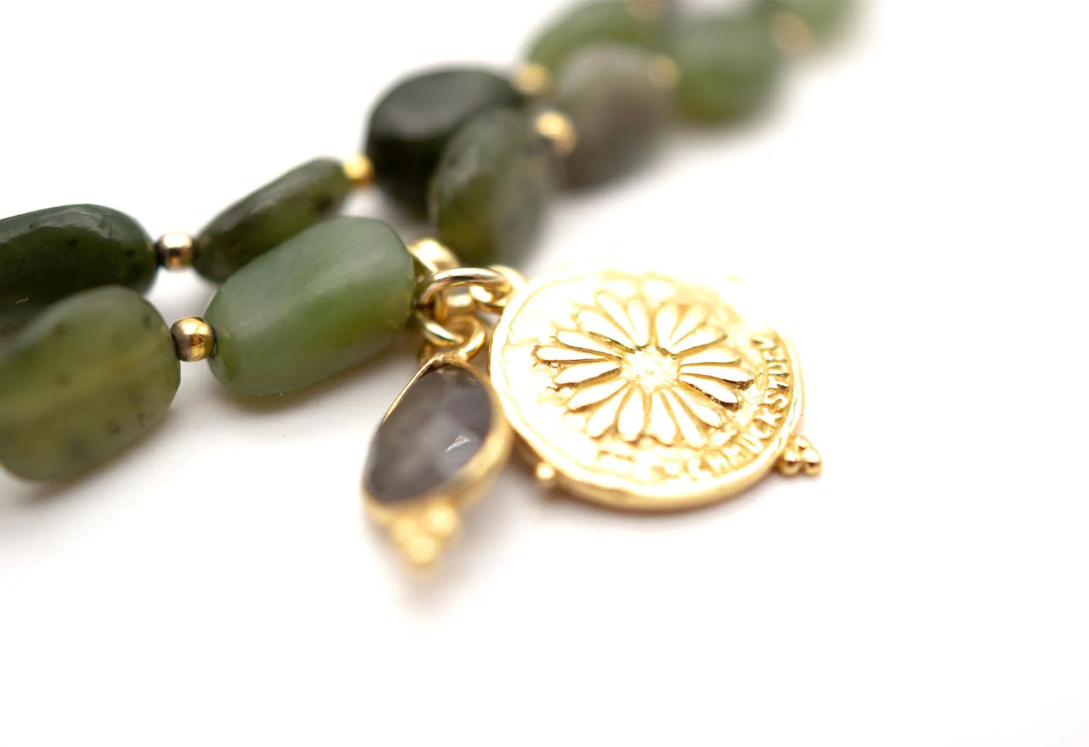 Armband "Mala Twin Naked Olive"