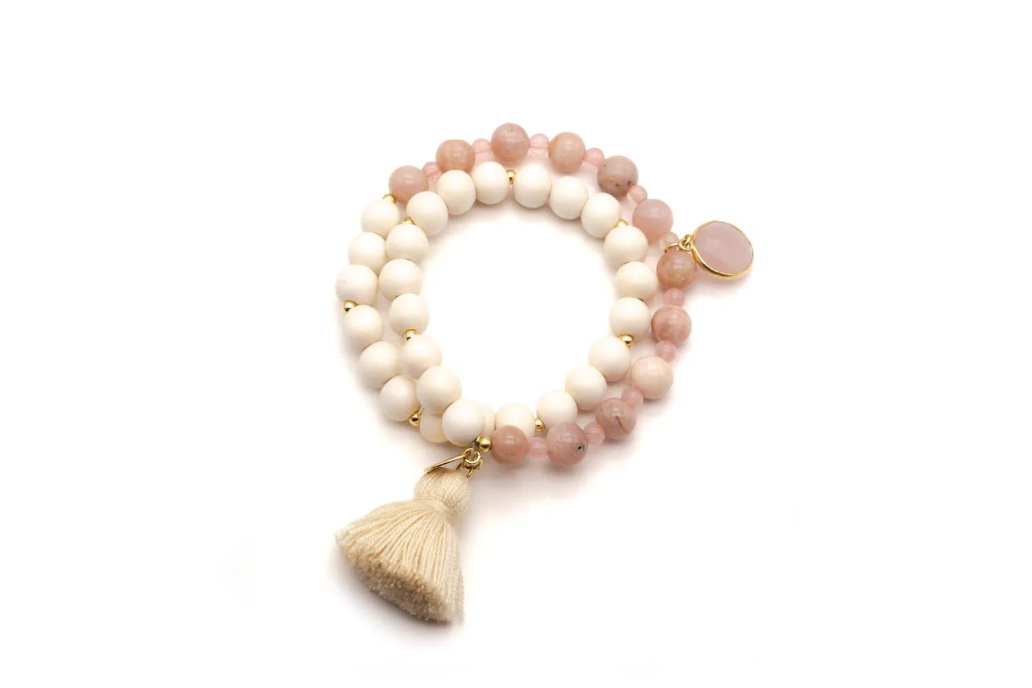 Armband "Mala Twin Rose Moon"