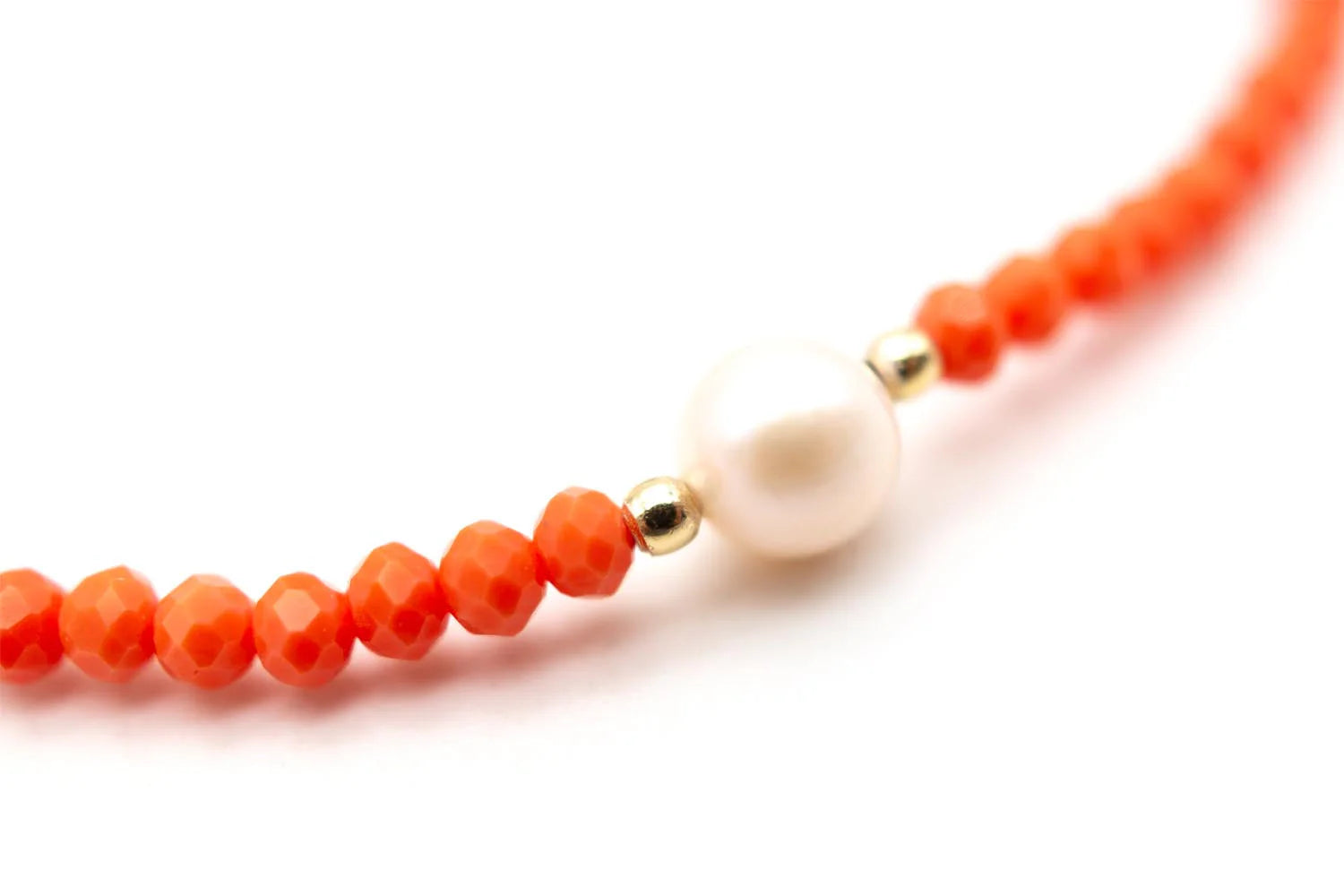 Armband "Mala Single 6Drops Coral"