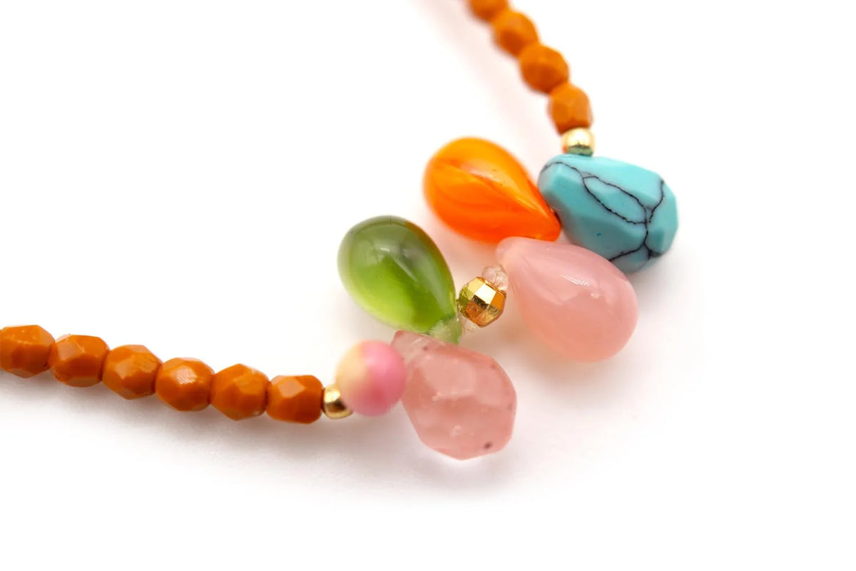 Armband "Mala Single 6Drops Curry"