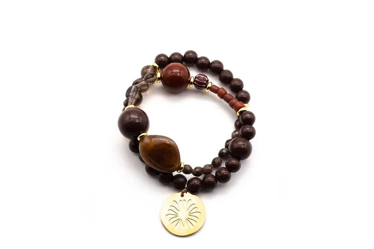 Armband "Chunky Twin Sweet Chestnut"